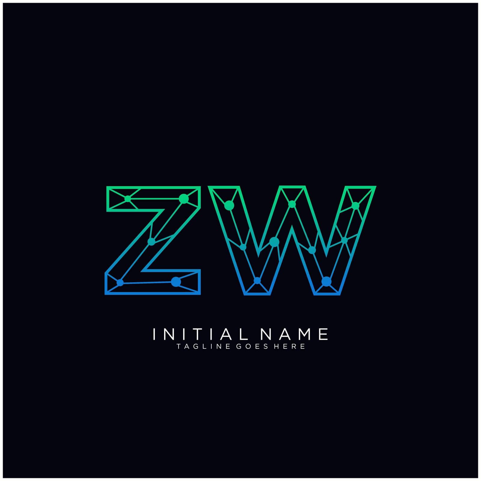 ZW Letter logo icon design template elements by liaanniesatul