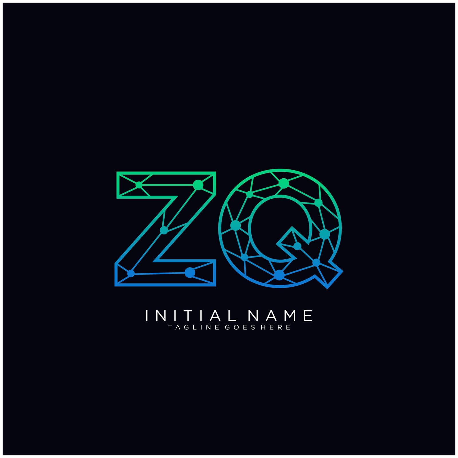 ZQ Letter logo icon design template elements by liaanniesatul