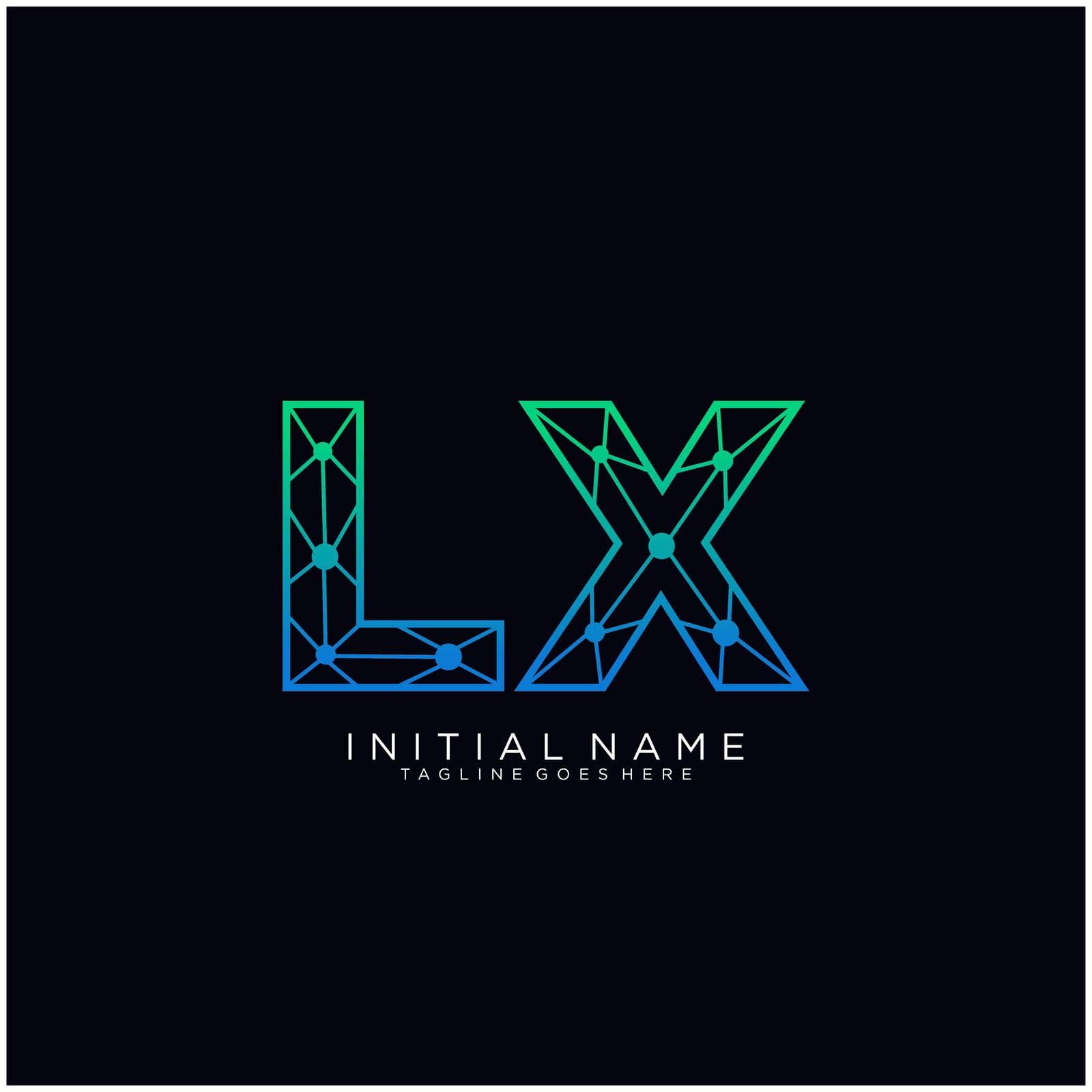 LX Letter logo icon design template elements by liaanniesatul