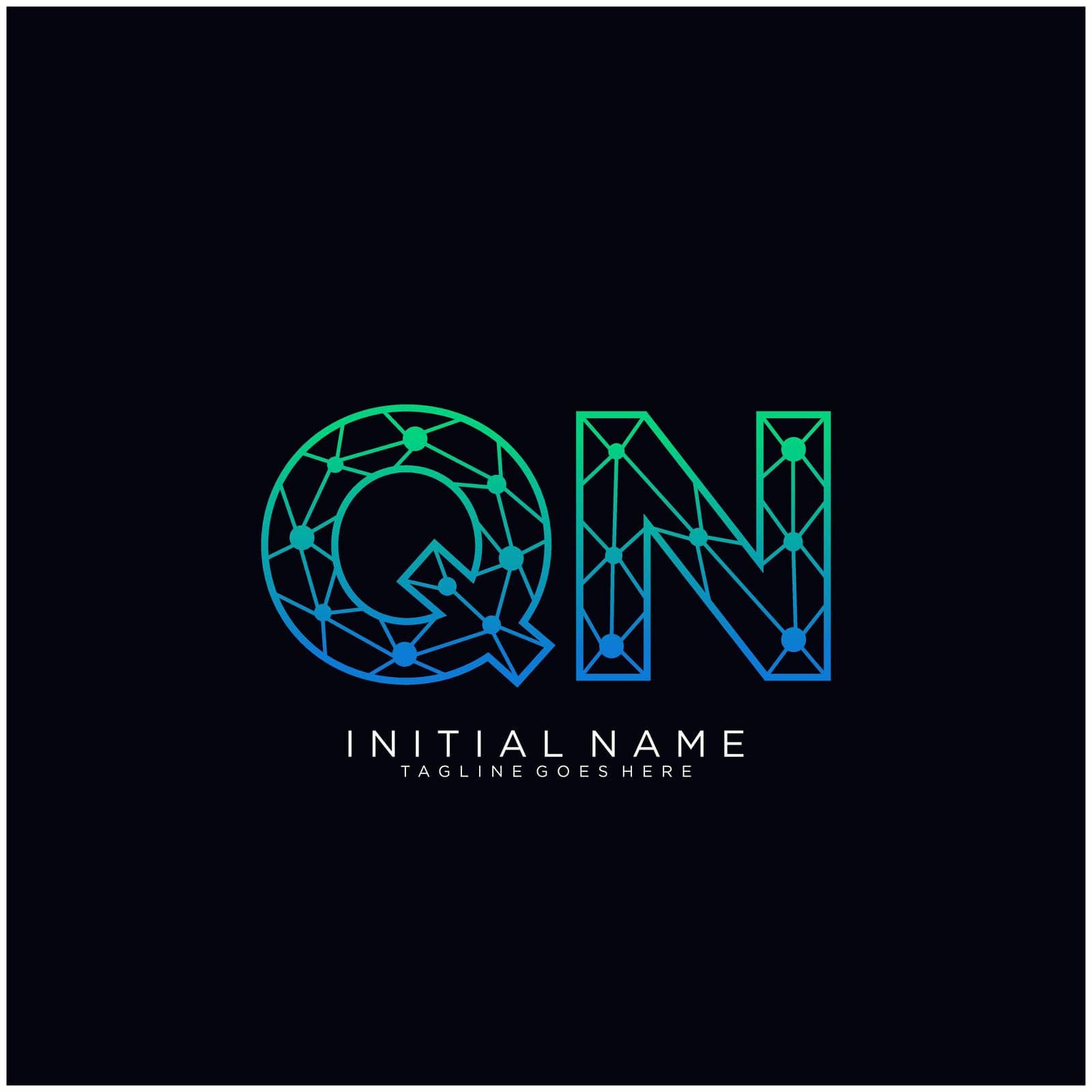 QN Letter logo icon design template elements by liaanniesatul