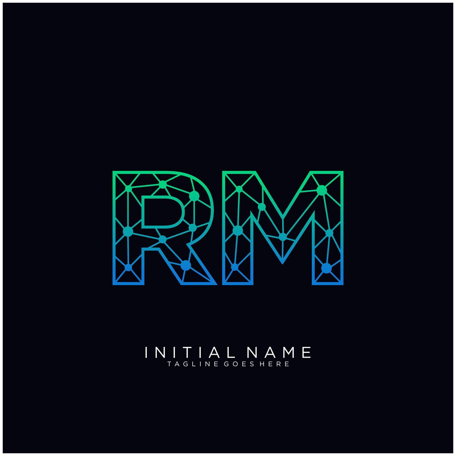 RM Letter logo icon design template elements by liaanniesatul