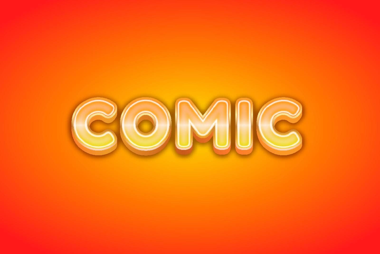 Editable text effects Comic , words and font can be changed