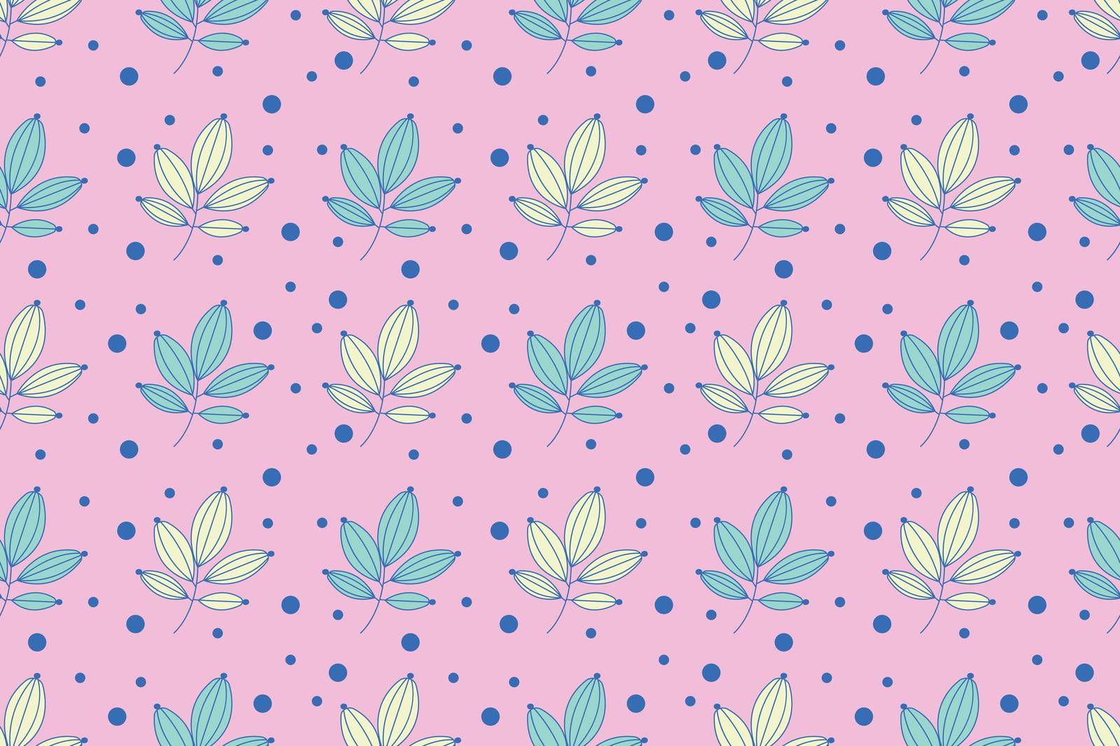 Seamless pattern with abstract flowers. Vector design with ornamental plants, can be used for textiles, wallpaper, children clothing, wrapping paper. Vector illustration