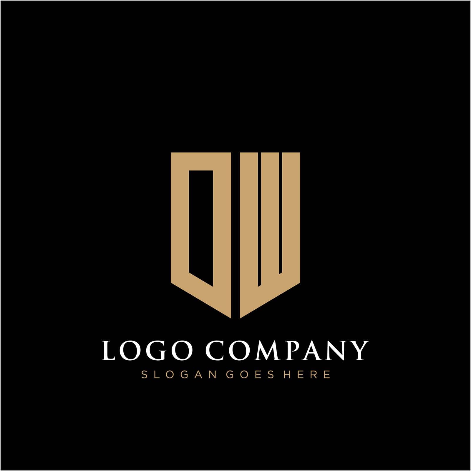 OW Letter logo icon design template elements by liaanniesatul