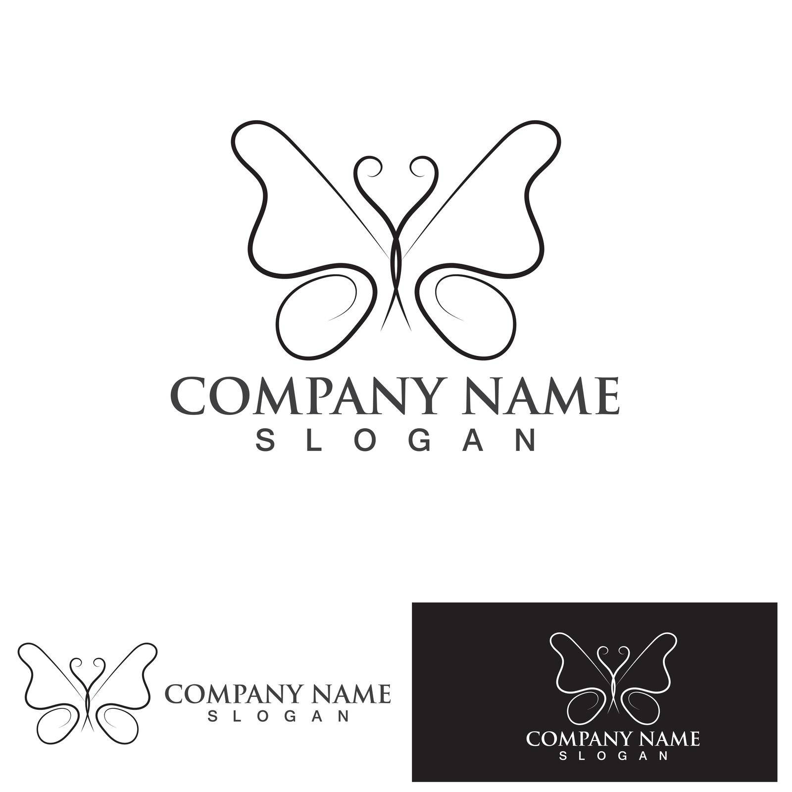 Butterfly icon design logo vector design element by Mrsongrphc