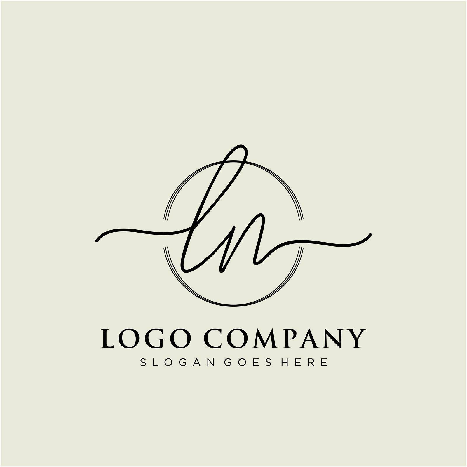 LN Initial handwriting logo design by liaanniesatul
