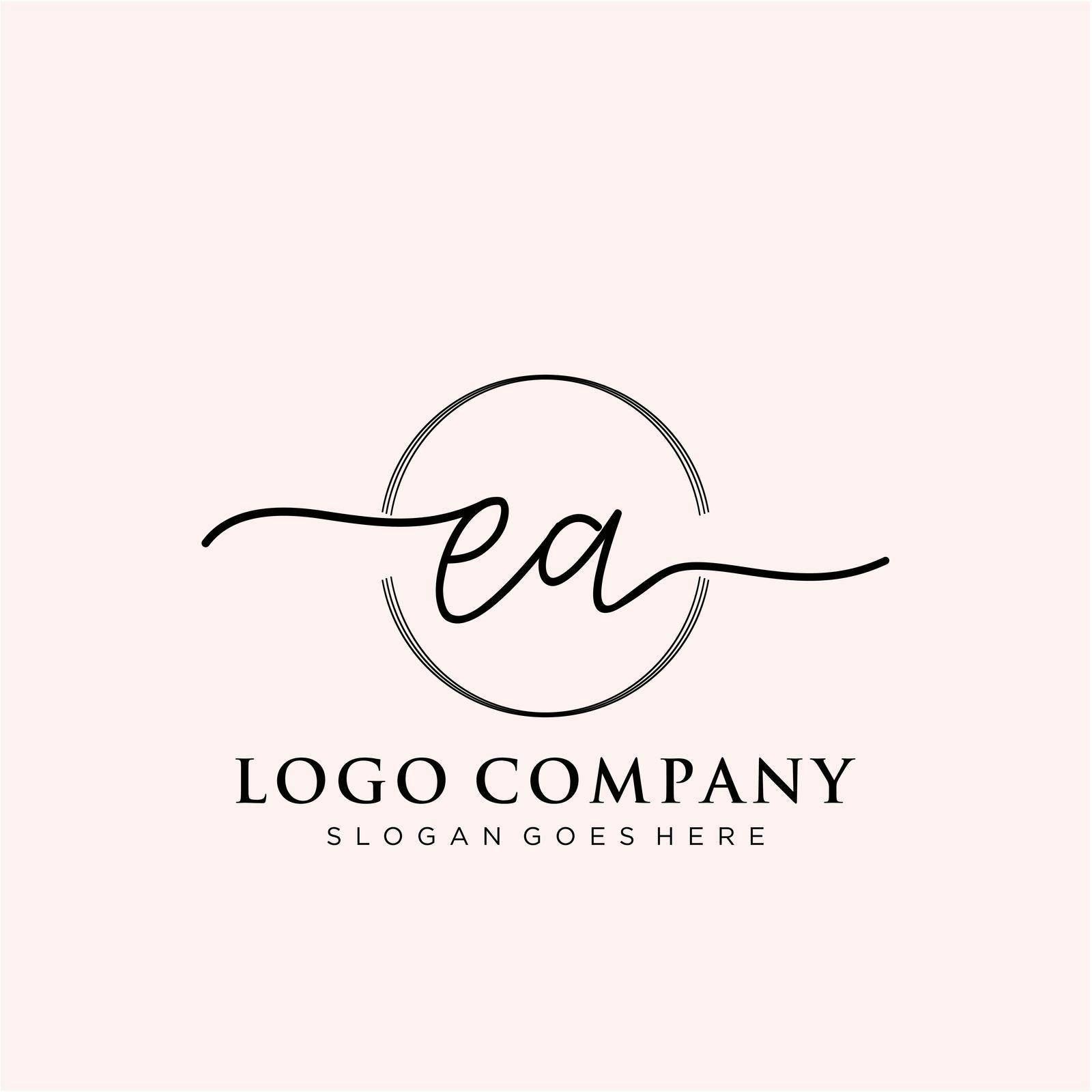 EA Initial handwriting logo design by liaanniesatul