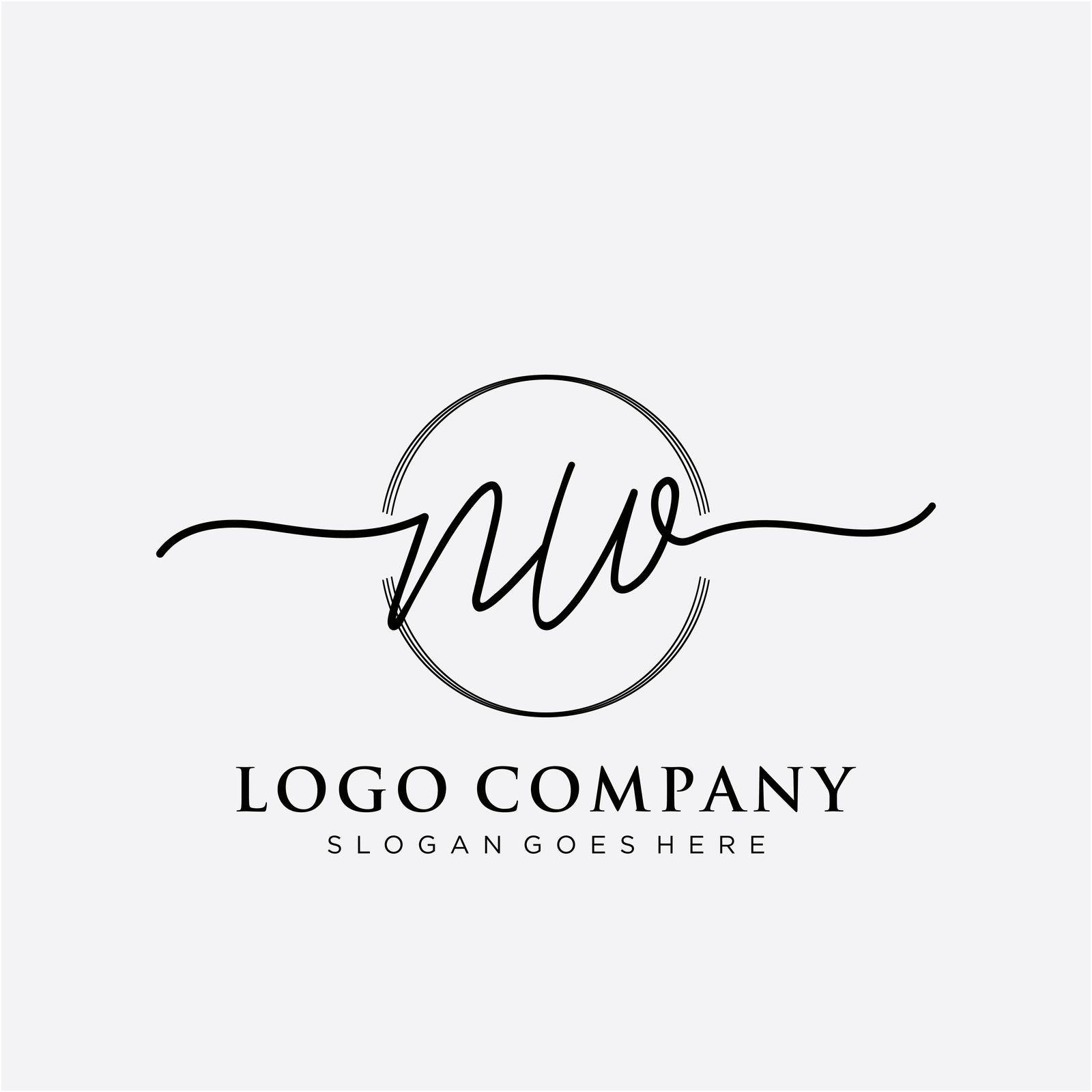 NW Initial handwriting logo design by liaanniesatul