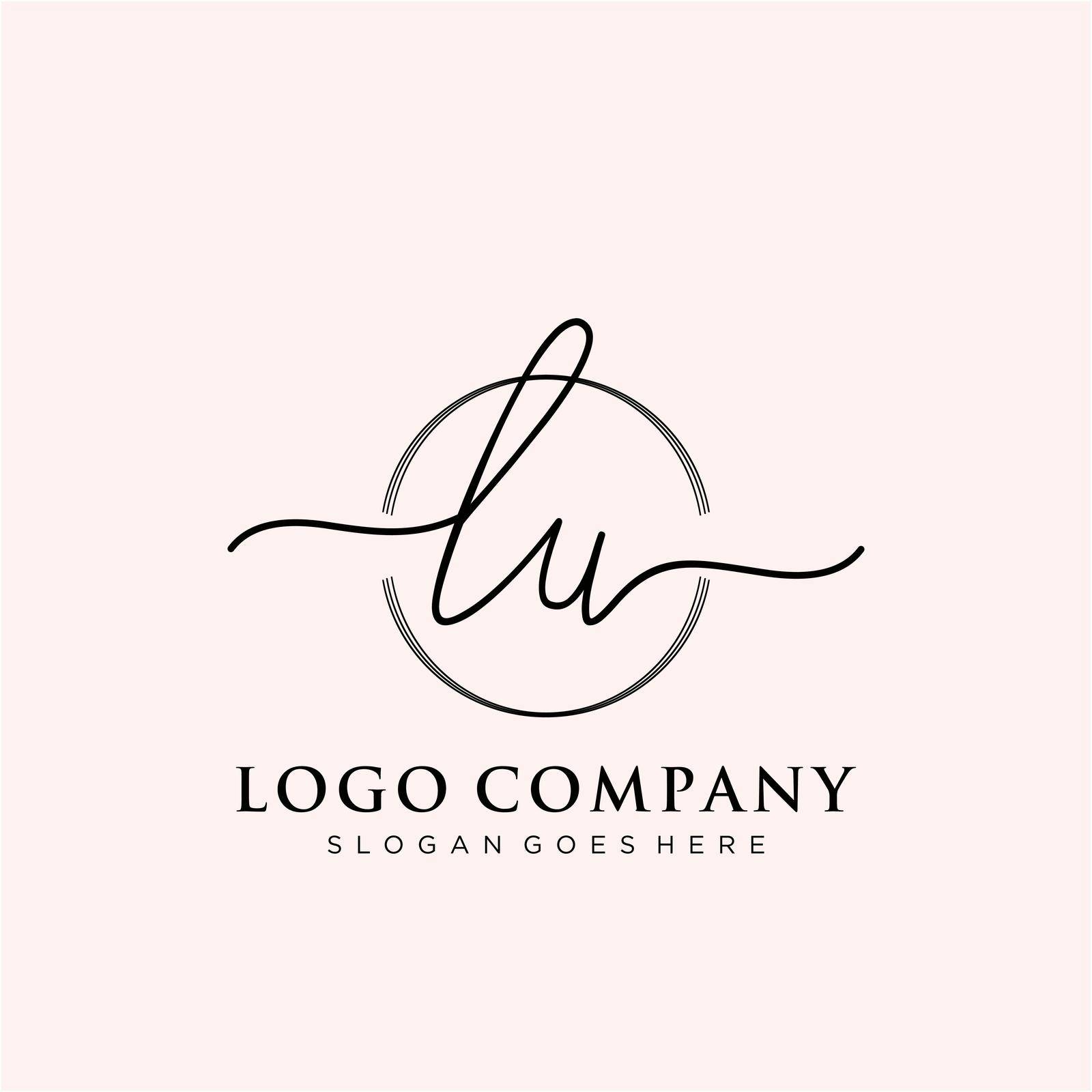 LU Initial handwriting logo design by liaanniesatul