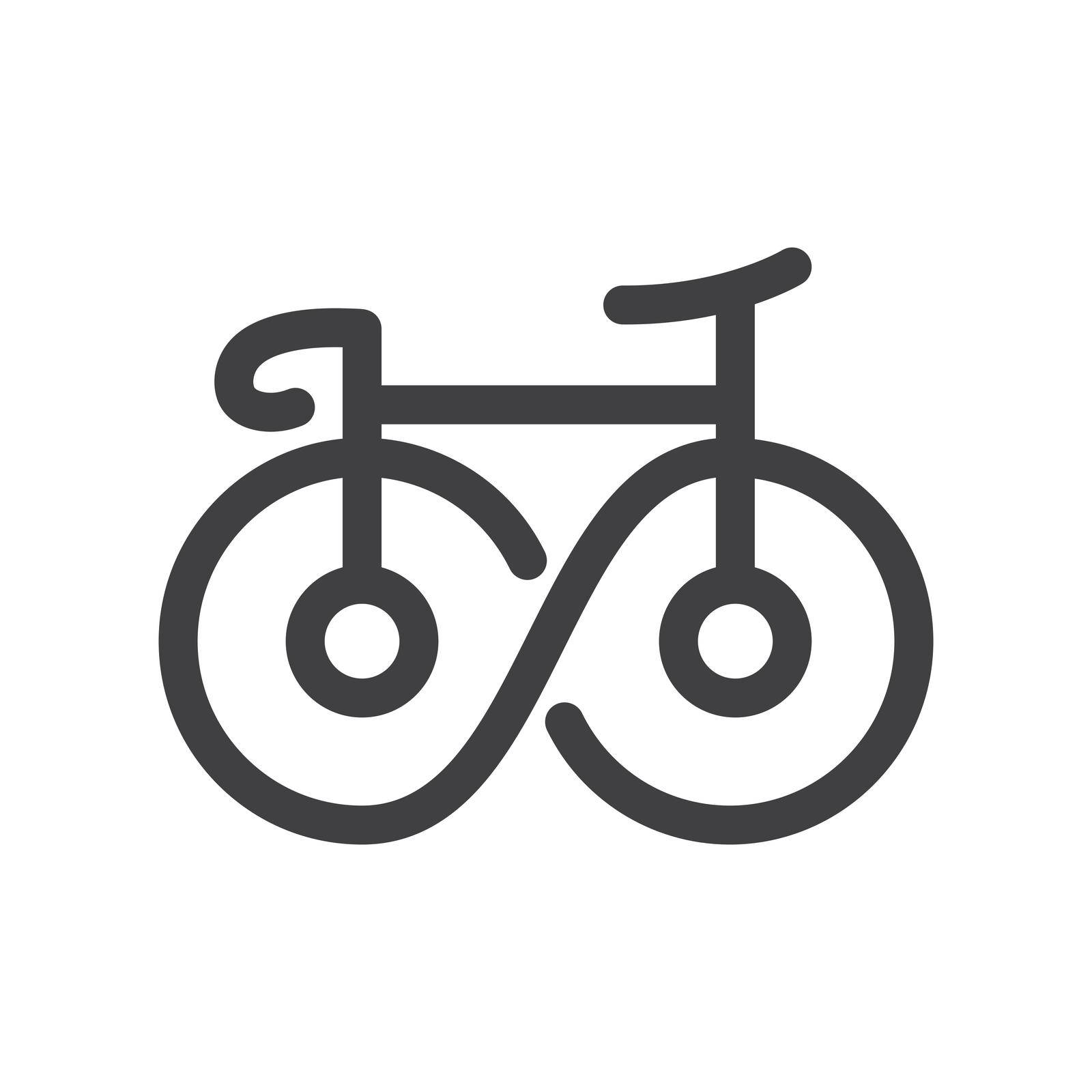 Bicycle illustration logo vector flat design