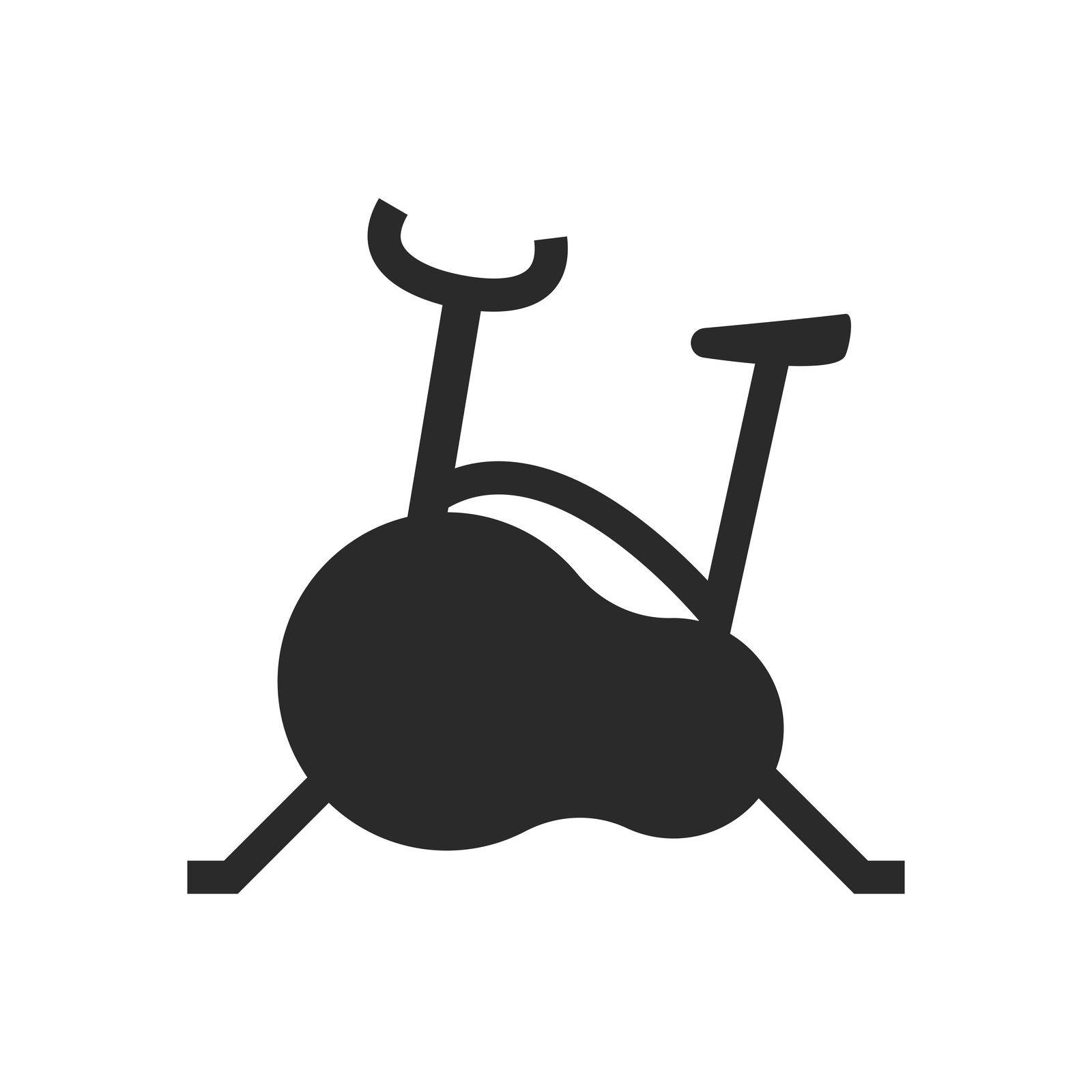 Exercise bicycle fitness icon by awk