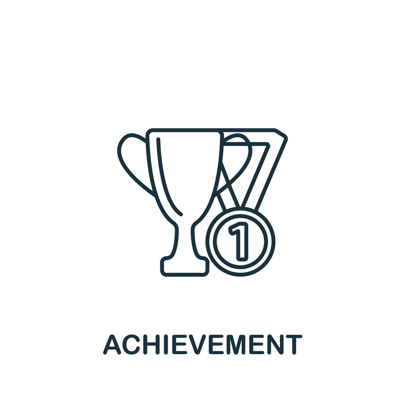 Achievement icon. Simple line element success symbol for templates, web design and infographics..