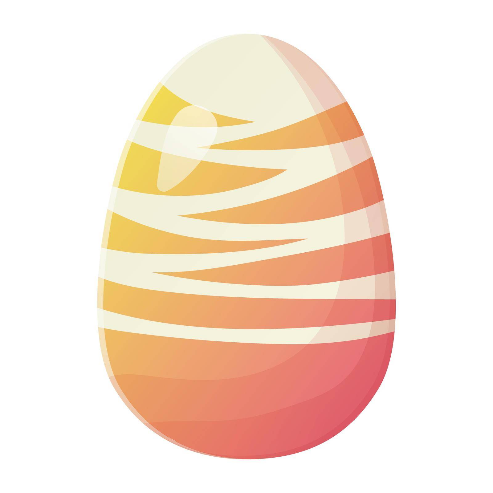 Cute realistic Easter egg painted with with abstract triangles. Can be used as easter hunt element for web banners, posters and web pages. Stock vector illustration in cartoon style isolated on white background by Daaridna