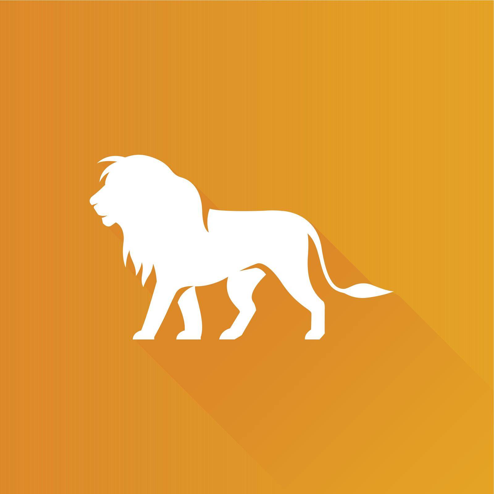 Lion icon in Metro user interface color style. mammal carnivore zoo