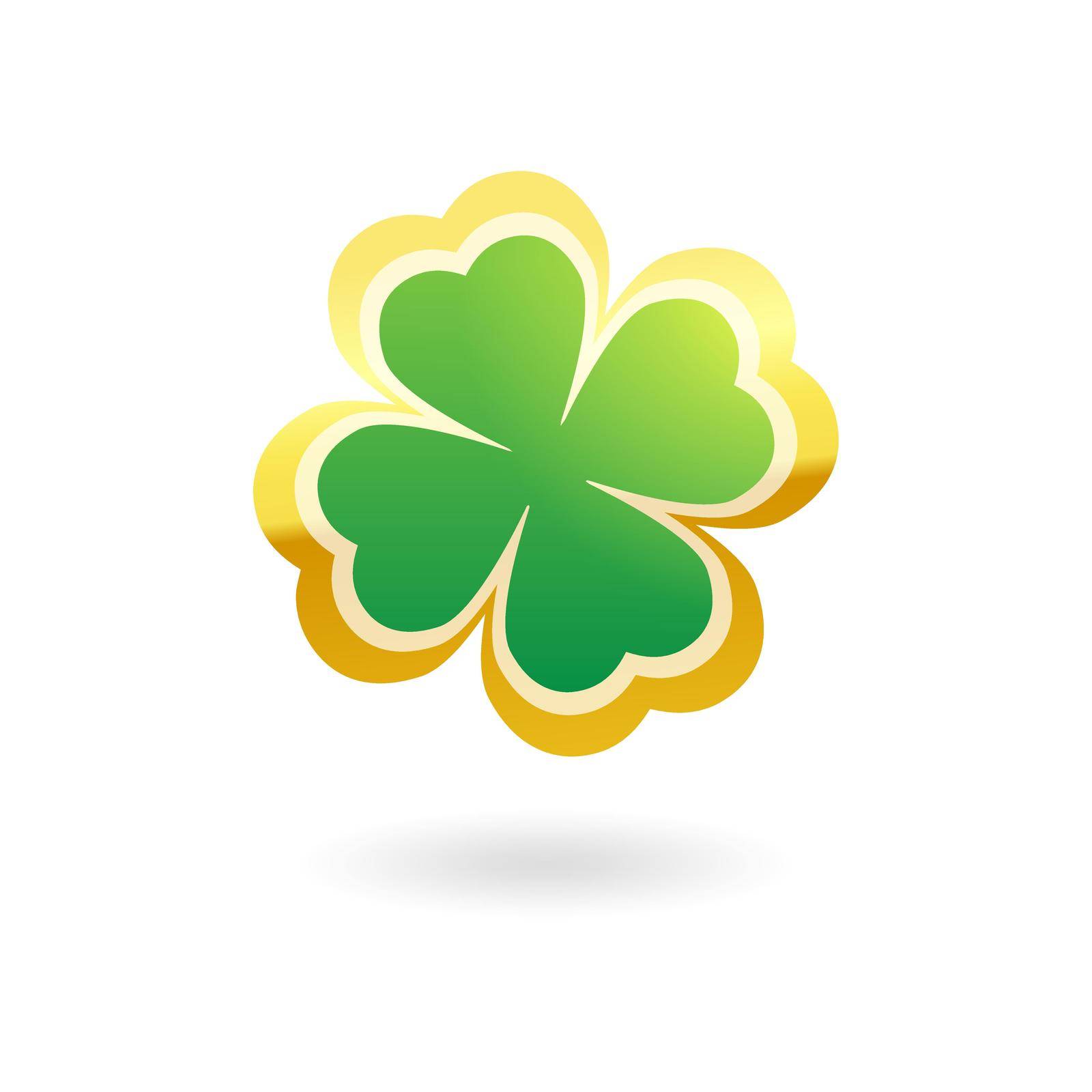 Irish Clover in style design, Vector Icon for Saint Patrick Day