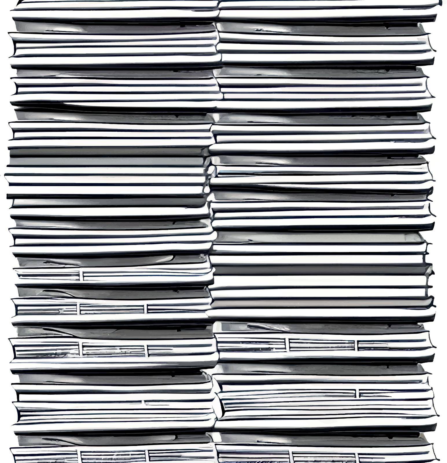 close-up stack of daily newspapers