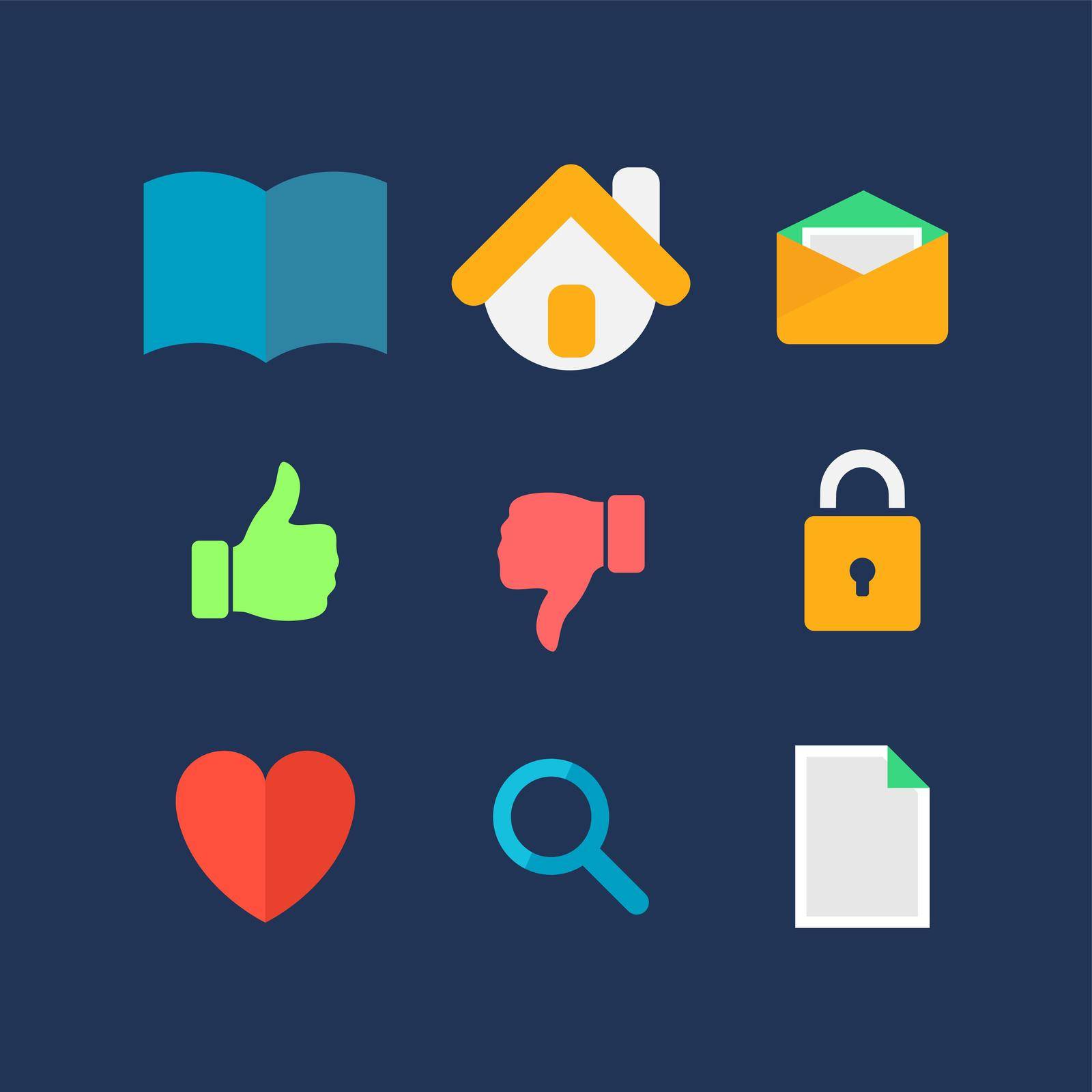 Set of icons for website