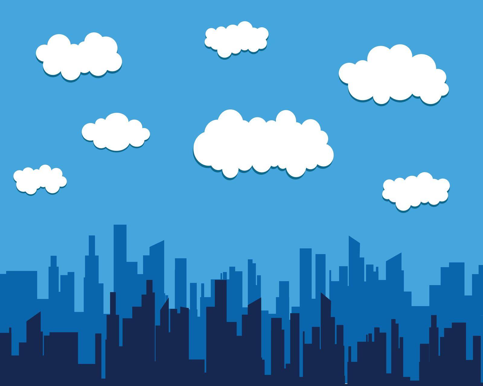 Blue sky with cloud icon illustration by ichadsgn