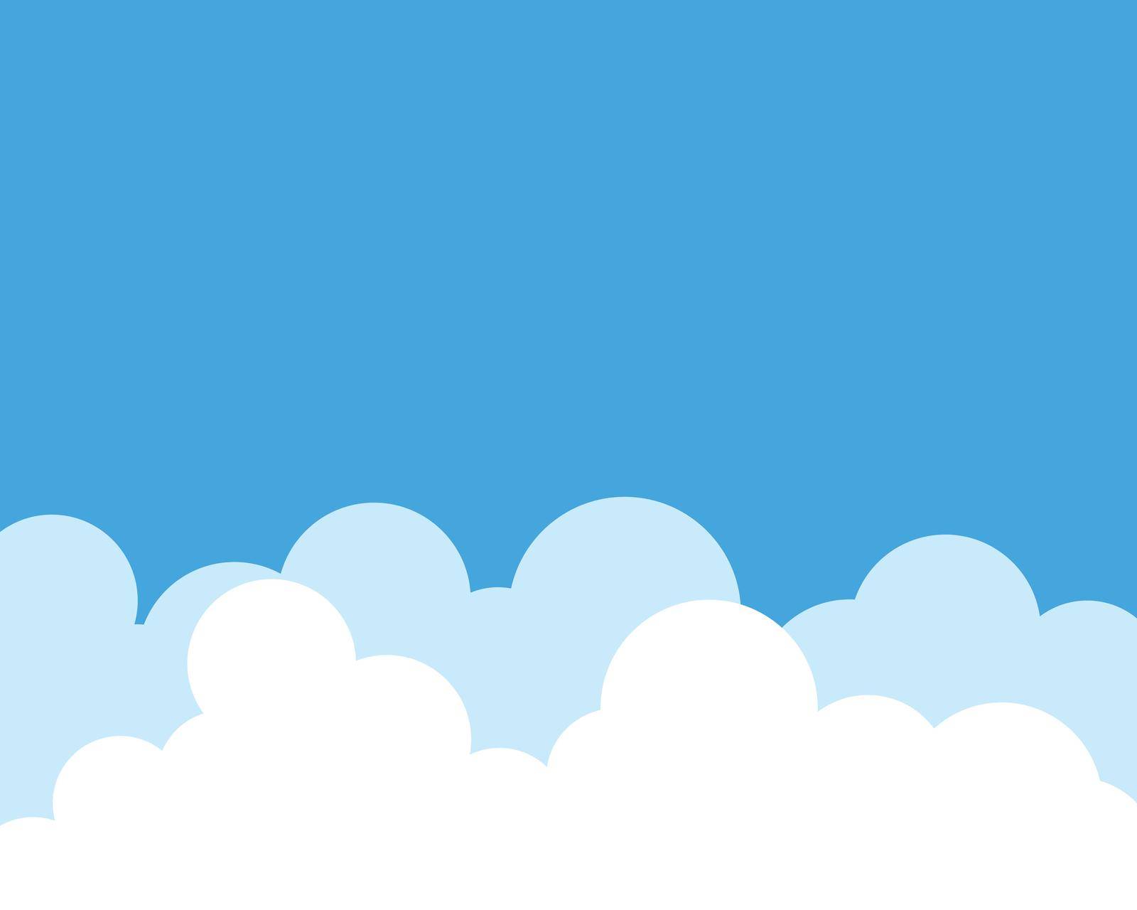 Blue sky with cloud icon illustration by ichadsgn