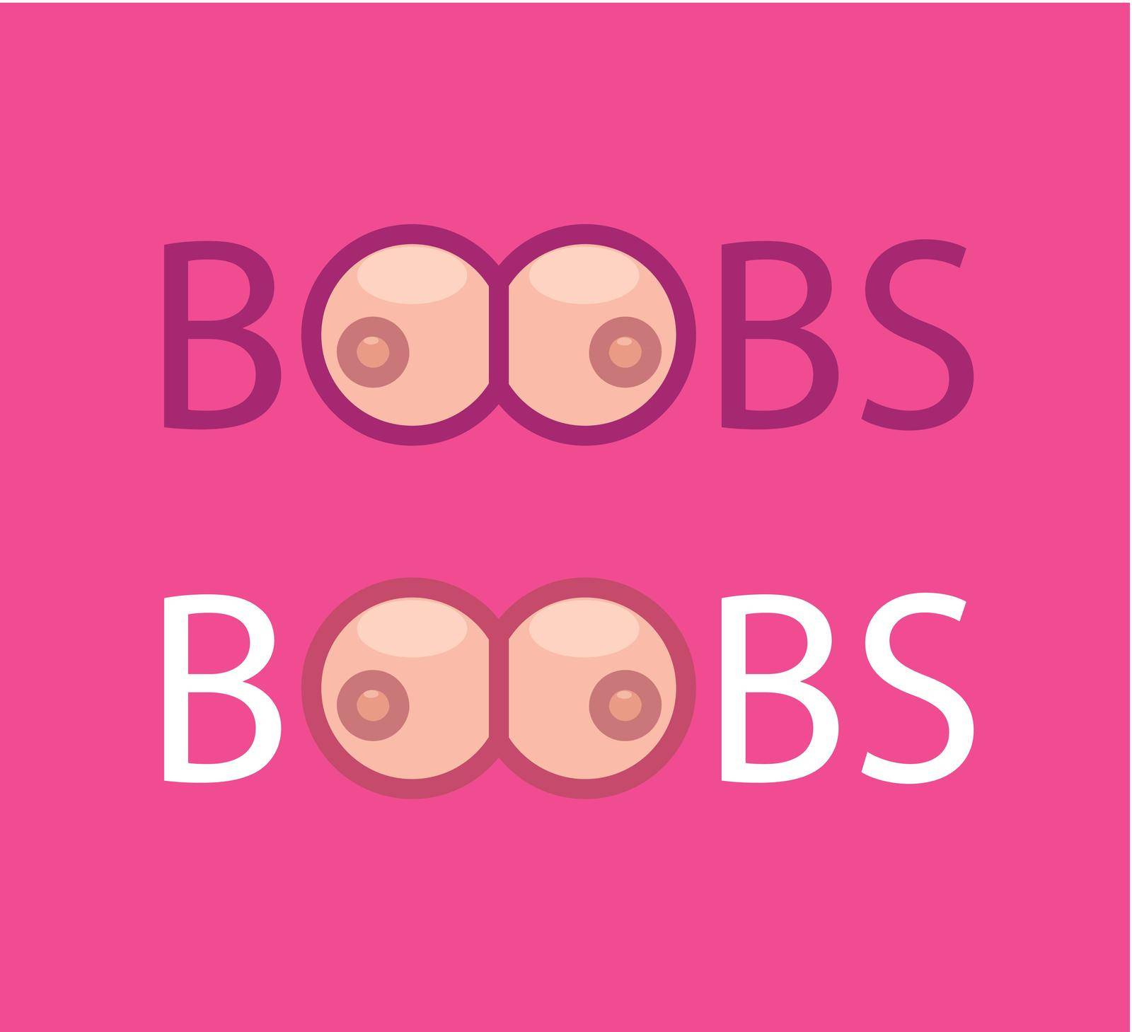Big Lady Boobs - Creative Erotic XXX sign with boobs in word.