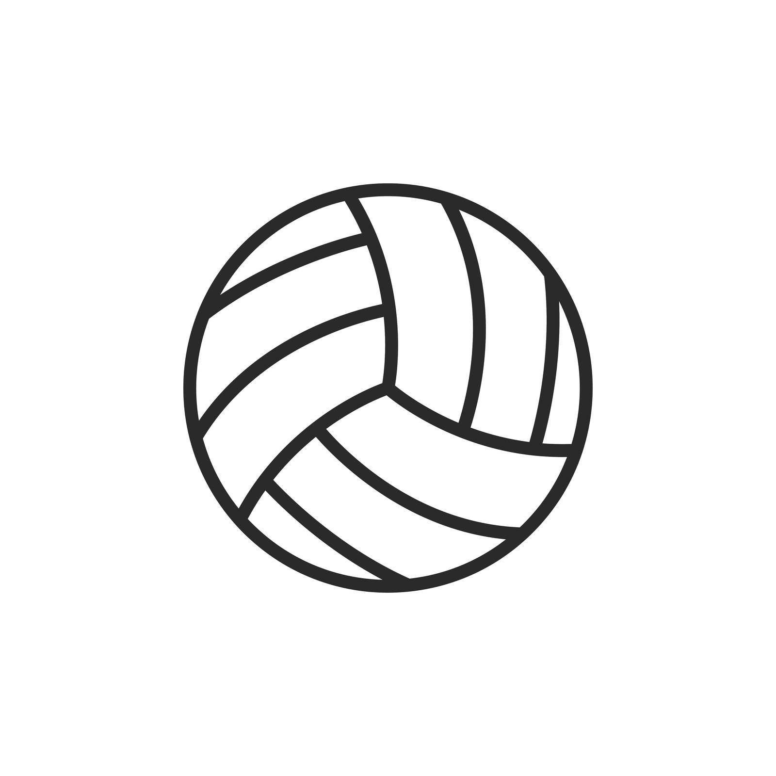 Volley ball logo vector flat design template