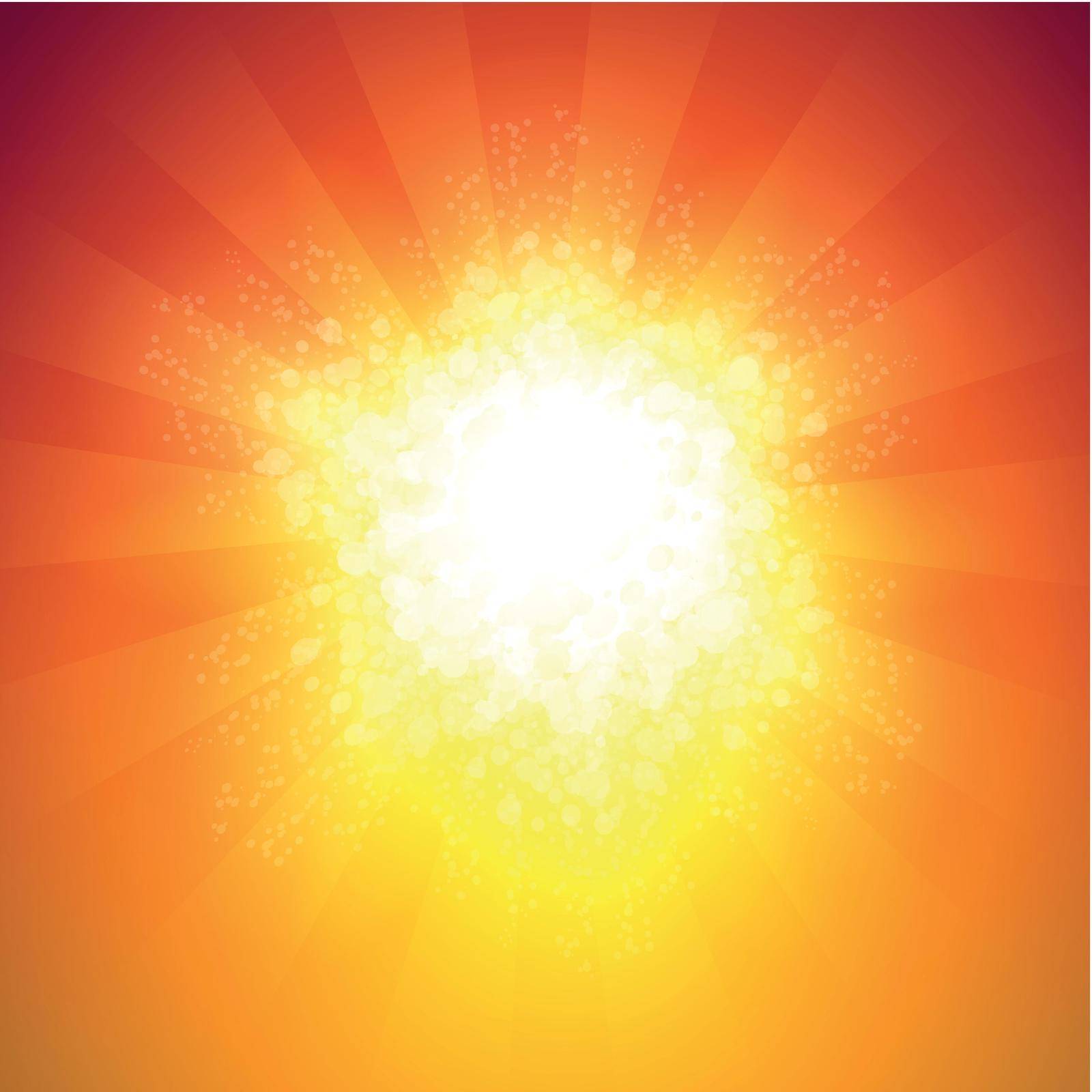 Background with Shiny burst in warm colors with rays of light. Great backdrop with copy space.