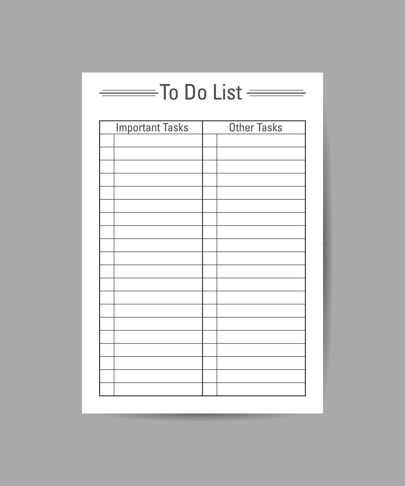 Set planner and to-do list. Templates for notebook, agenda, schedule, planner, checklist. by ANITA