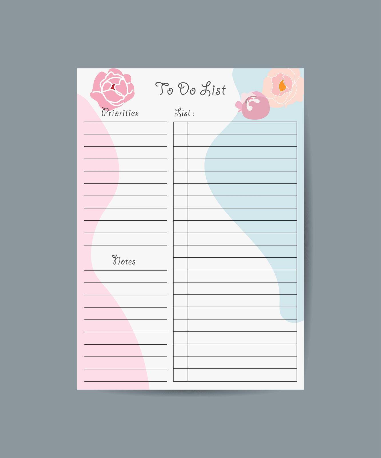 checklist, daily plan. To do list planning schedule work time management vector illustration by ANITA