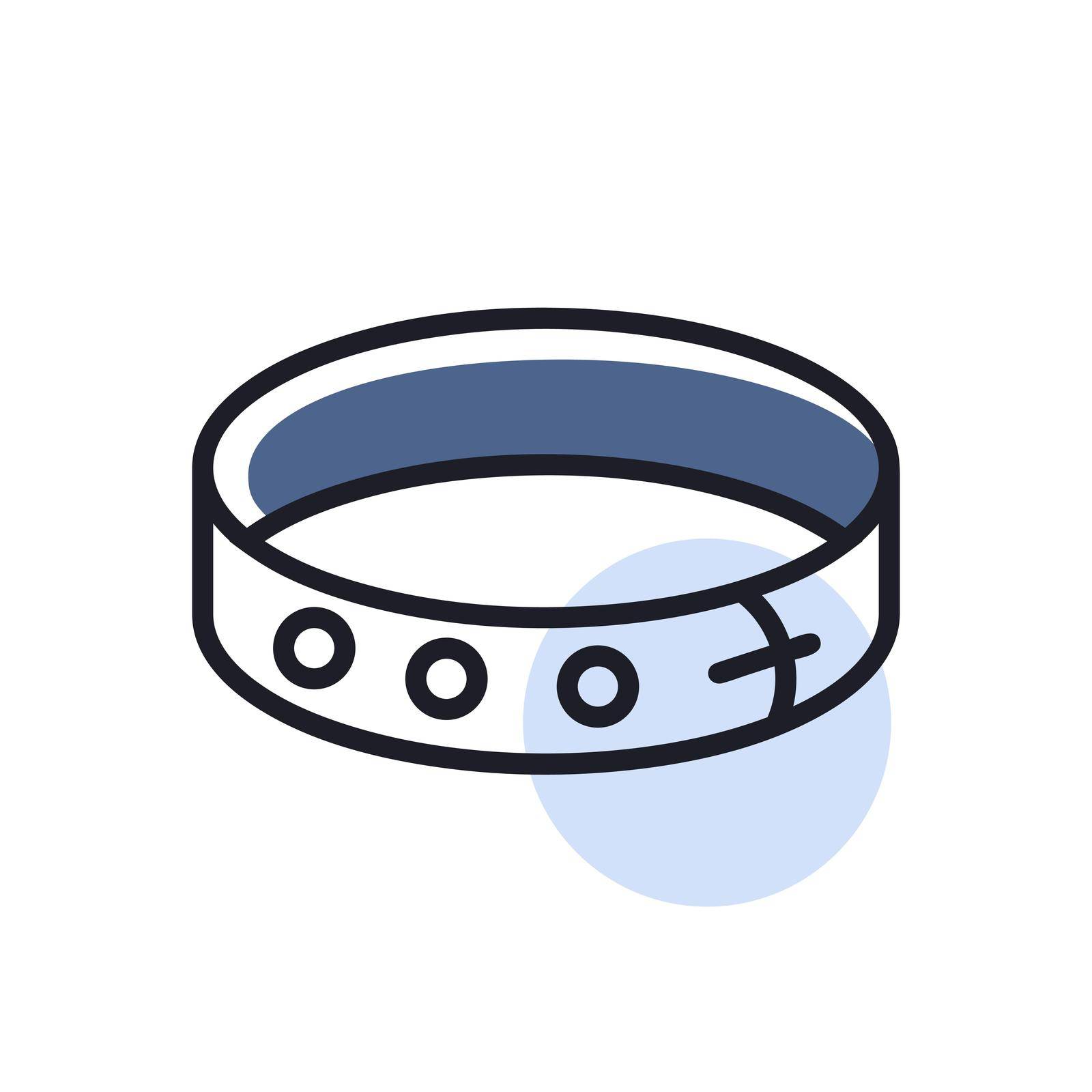Pet collar vector isolated icon. Pet animal sign. Graph symbol for pet and veterinary web site and apps design, logo, app, UI