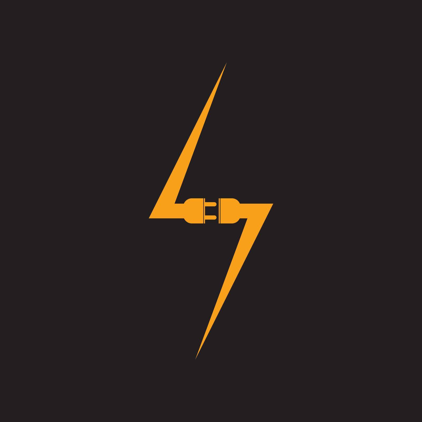 Electrical plug logo background, vector illustration template design