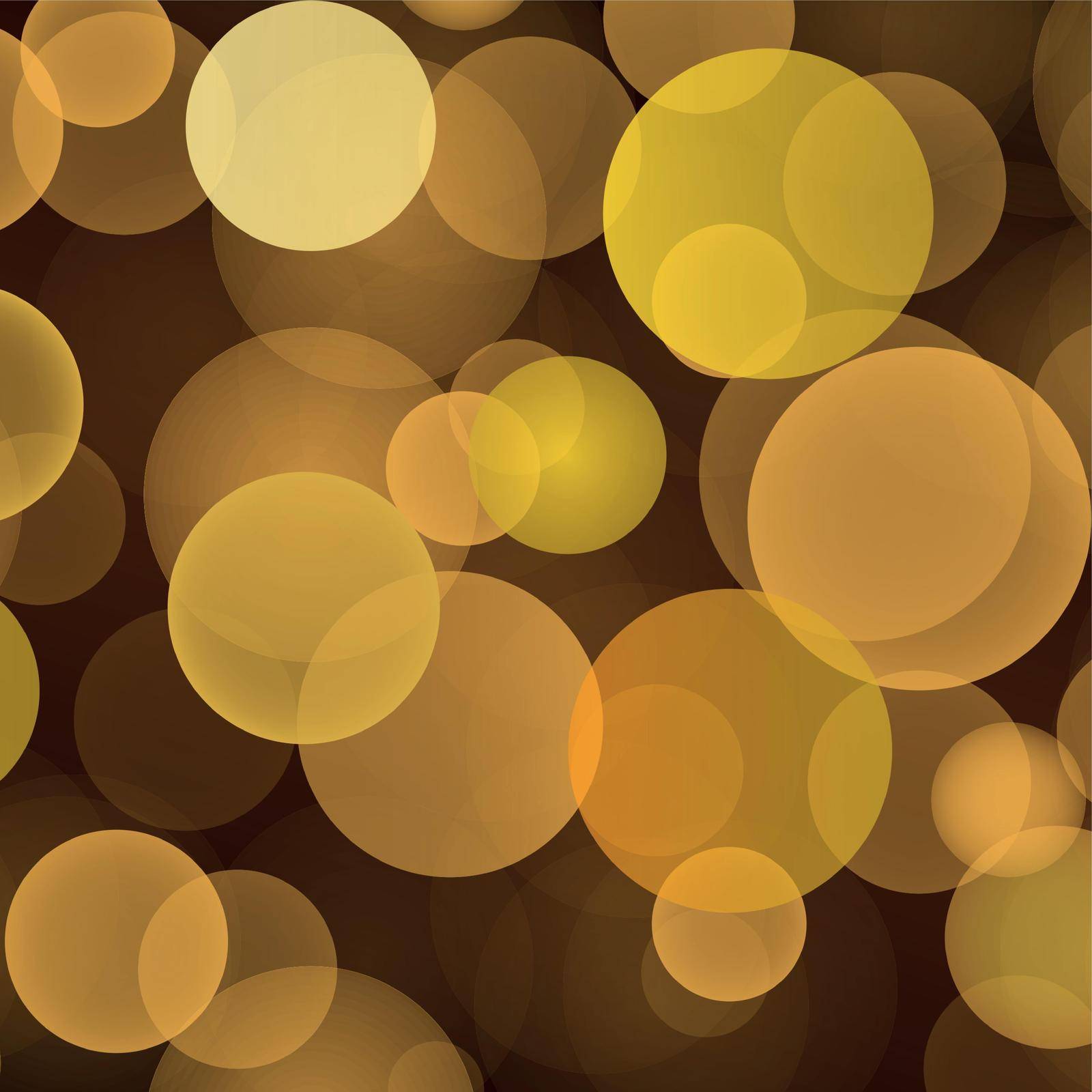 Abstract yellow bokeh background with defocused circles and glitter. Decoration element for Christmas and New Year holidays, greeting cards, web banners, posters - Vector by BEMPhoto