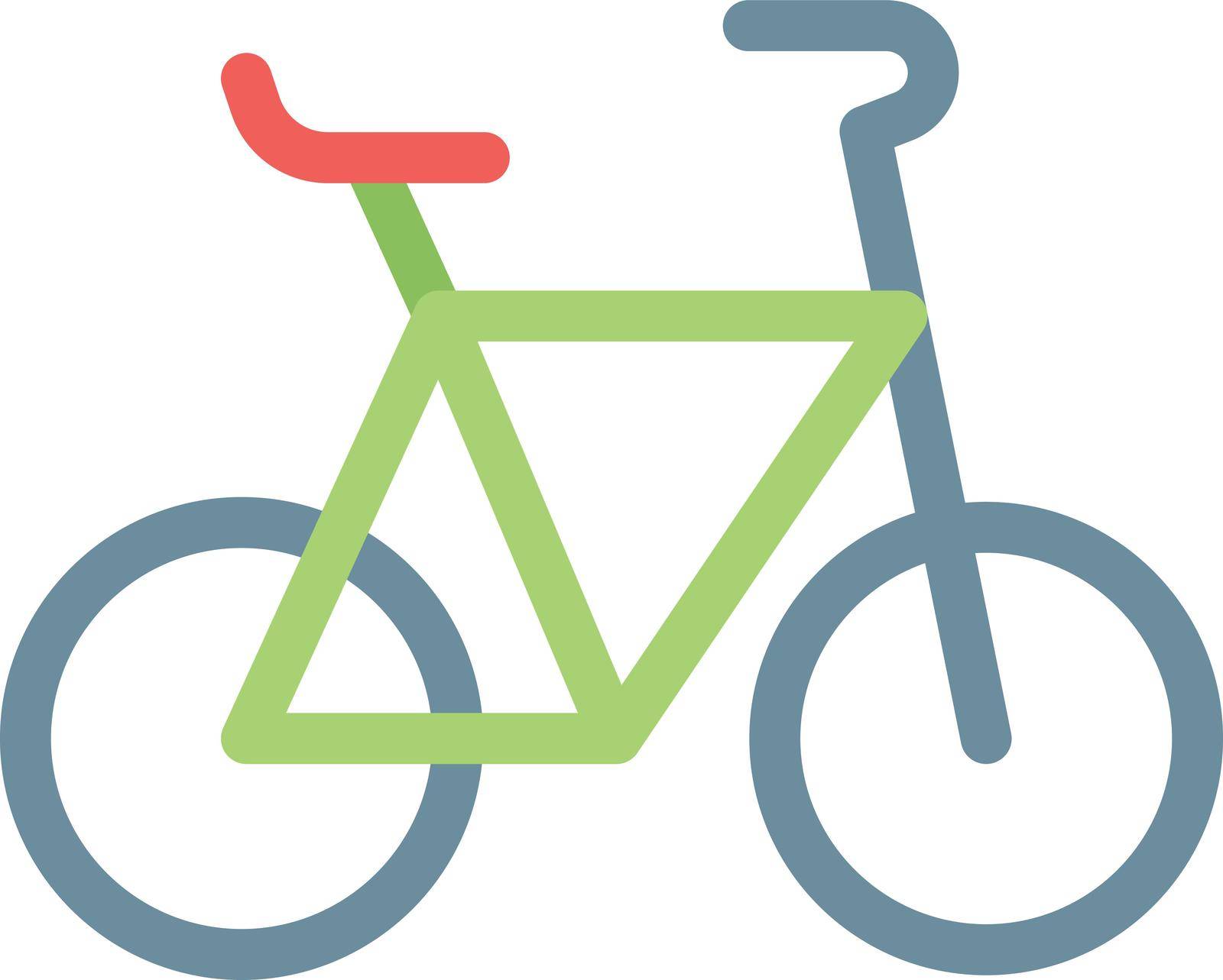bicycle Vector illustration on a transparent background. Premium quality symmbols. Line Color vector icons for concept and graphic design.