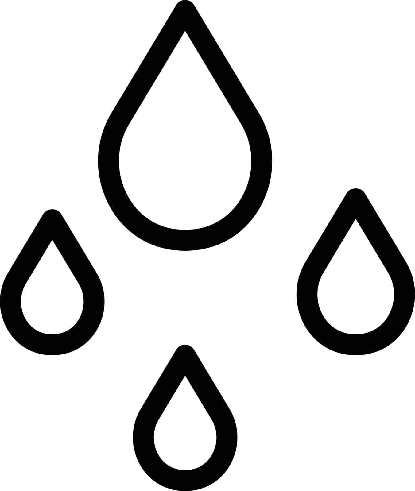 drops Vector illustration on a transparent background. Premium quality symmbols. Thin line vector icons for concept and graphic design.