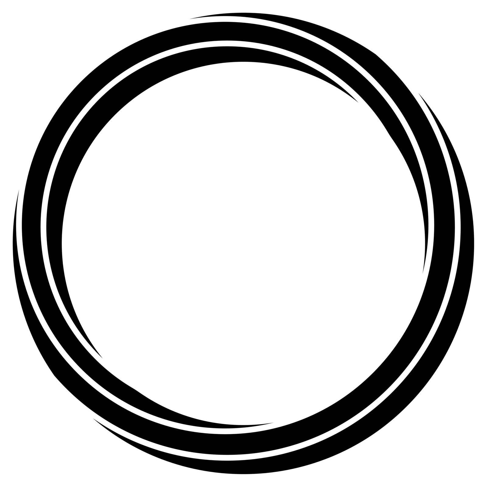Logo round shape, swirl logotype orbit icon template globe cycle