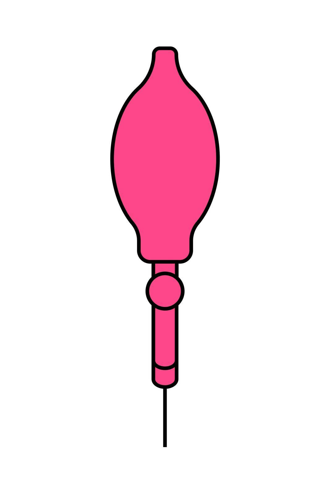 Ball mini inflator for gymnastic ball pictogram vector illustration. by vas_evg