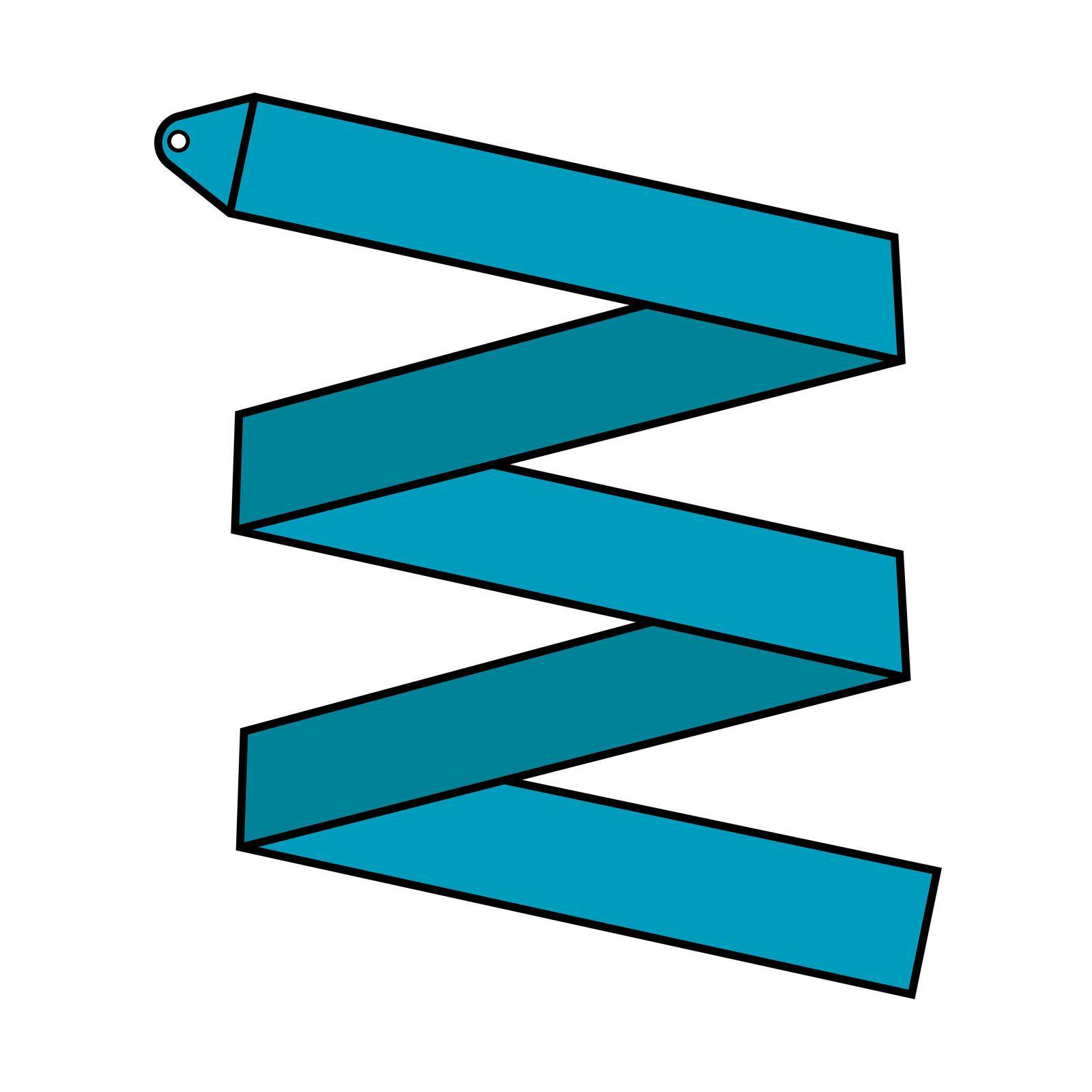 Ribbon for rhythmic gymnastics pictogram vector illustration.