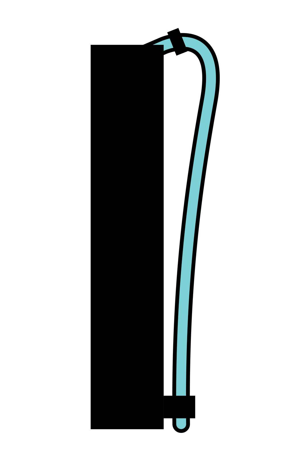 Stick and clubs holder for rhythmic gymnastics pictogram vector illustration.