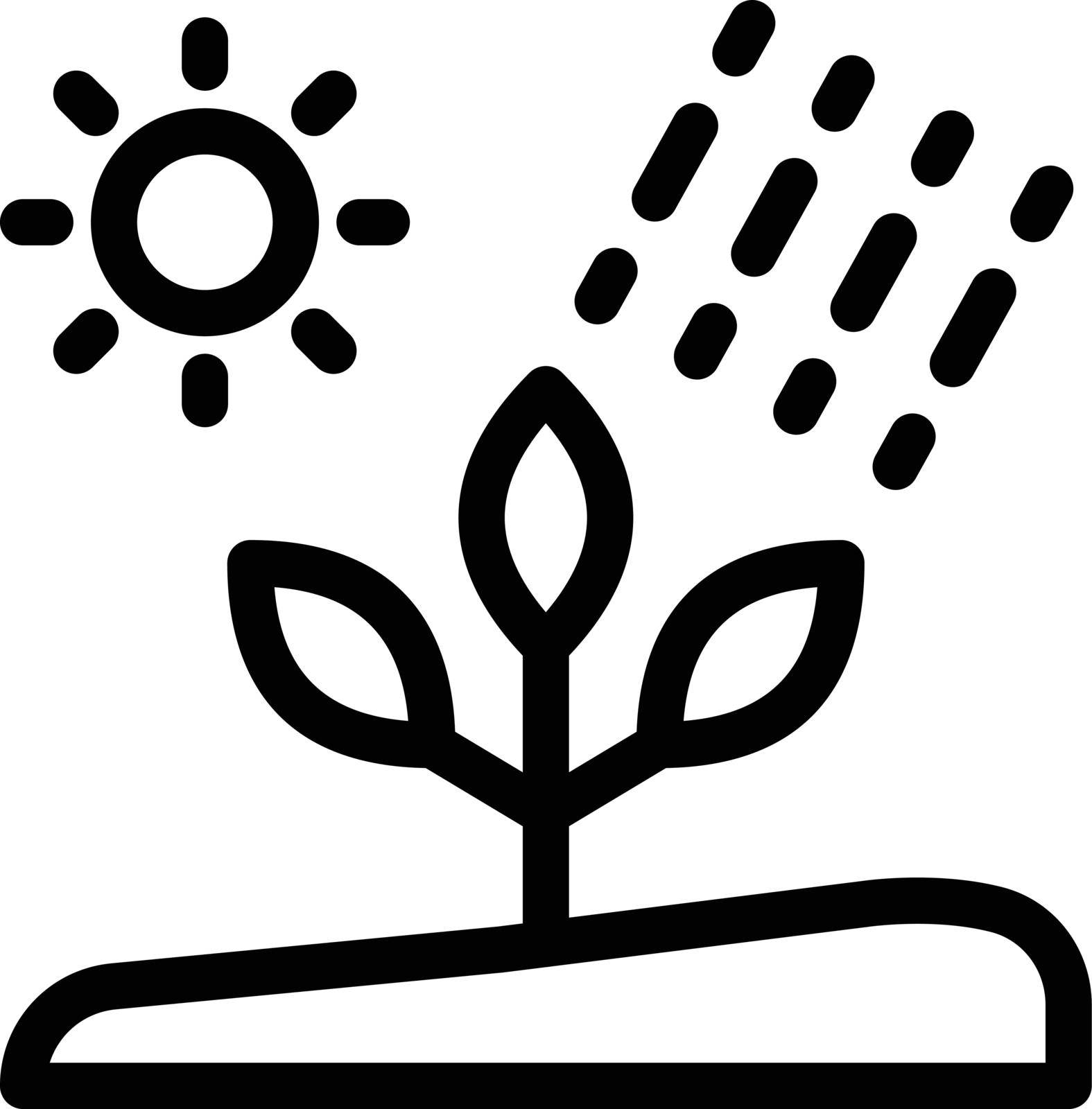 Plant Vector illustration on a transparent background.Premium quality symbols.Thin line vector icon for concept and graphic design.