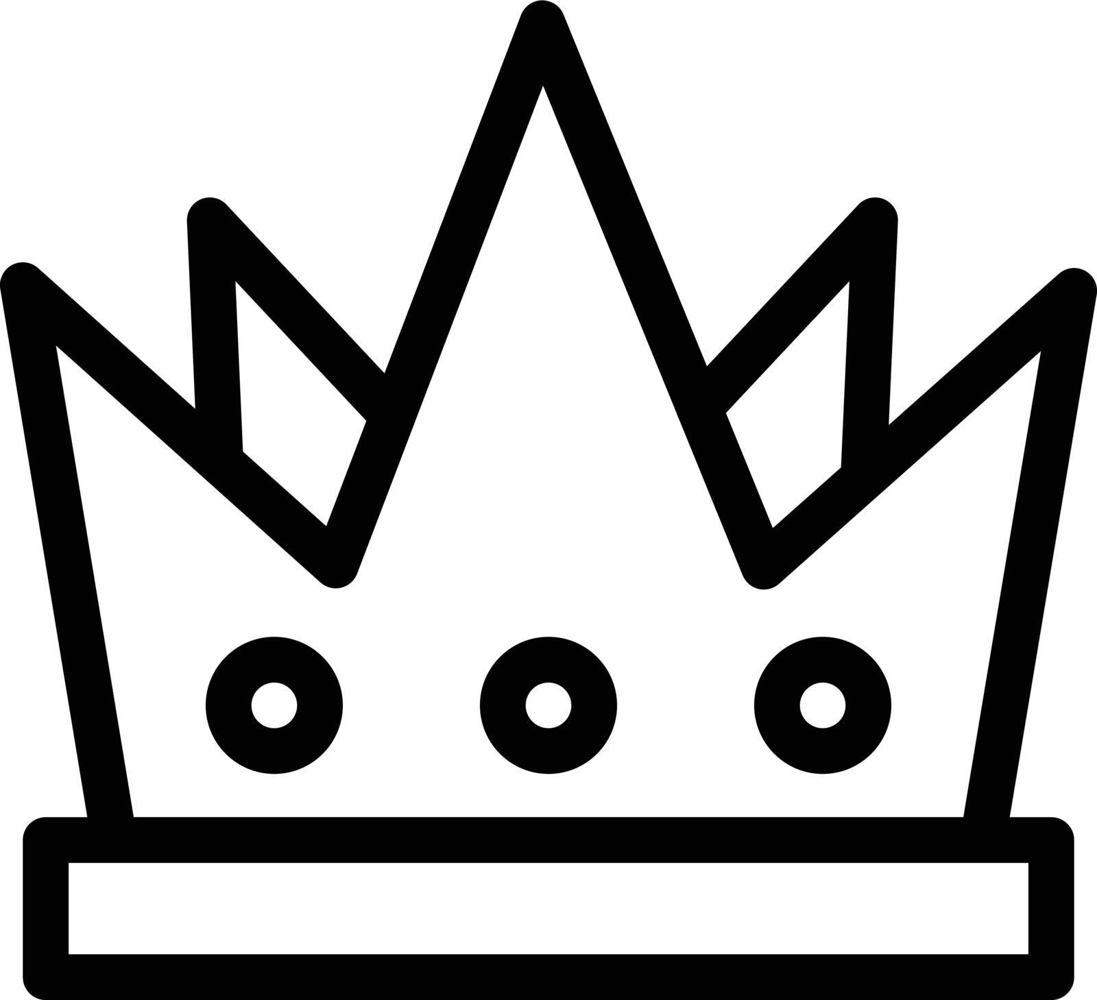 crown Vector illustration on a transparent background.Premium quality symbols.Thin line vector icon for concept and graphic design.