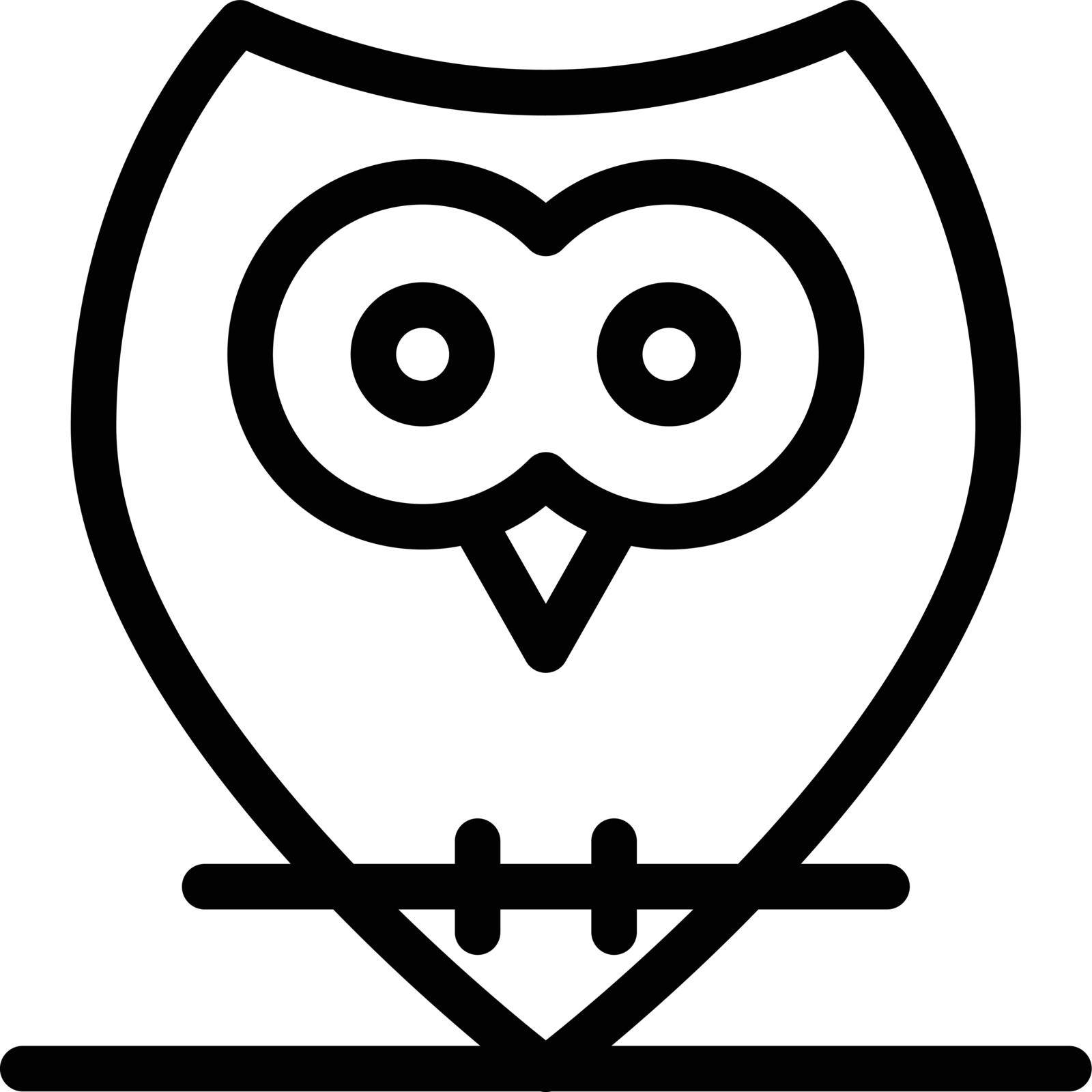 owl Vector illustration on a transparent background. Premium quality symmbols. Thin line vector icons for concept and graphic design.