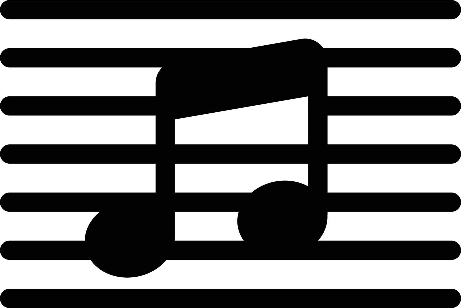 music Vector illustration on a transparent background. Premium quality symmbols. Glyphs vector icons for concept and graphic design.