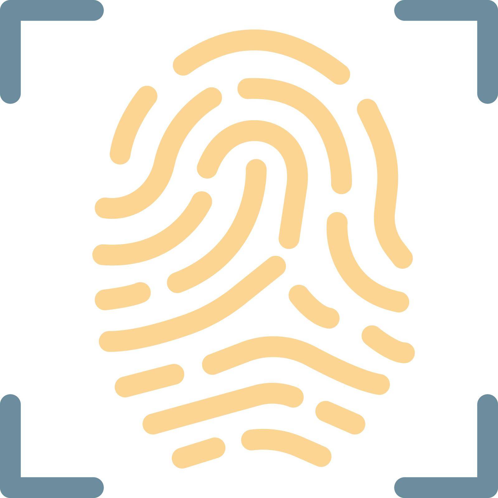 fingerprint Vector illustration on a transparent background. Premium quality symmbols. Line Color vector icons for concept and graphic design.