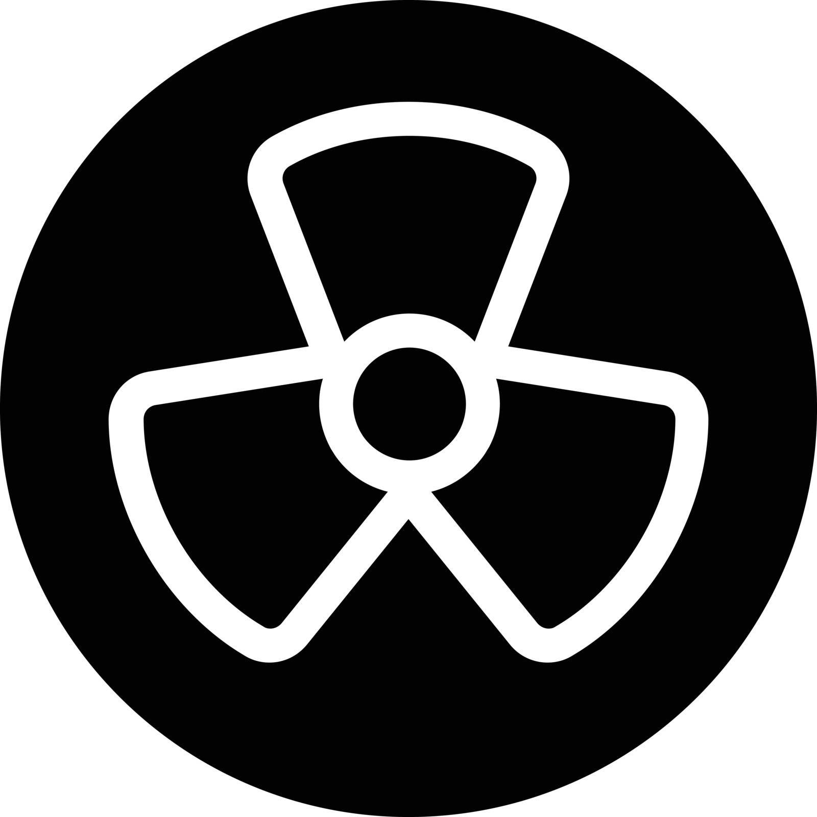 nuclear fan Vector illustration on a transparent background.Premium quality symbols.Glyphs vector icon for concept and graphic design.