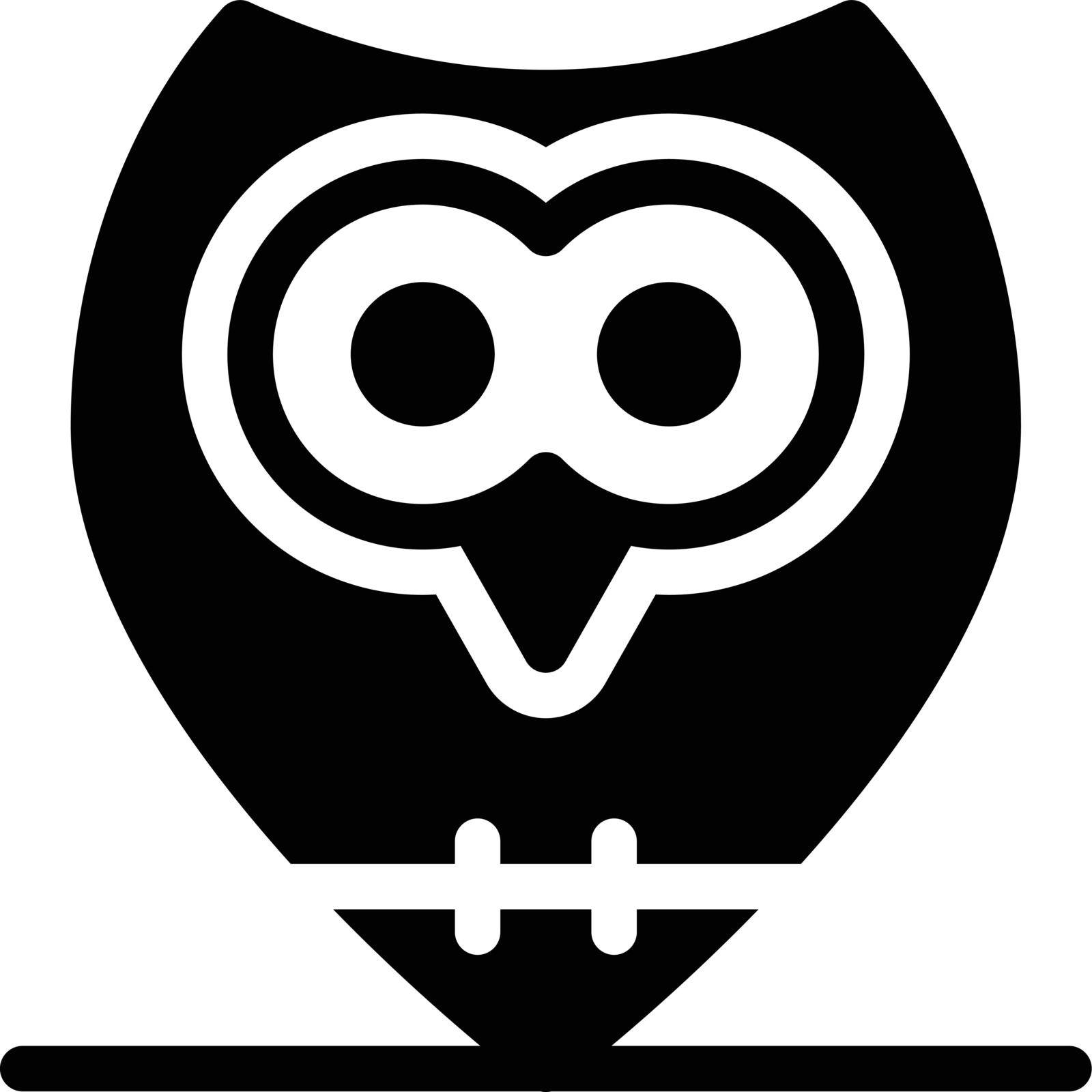 owl Vector illustration on a transparent background. Premium quality symmbols. Glyphs vector icons for concept and graphic design.