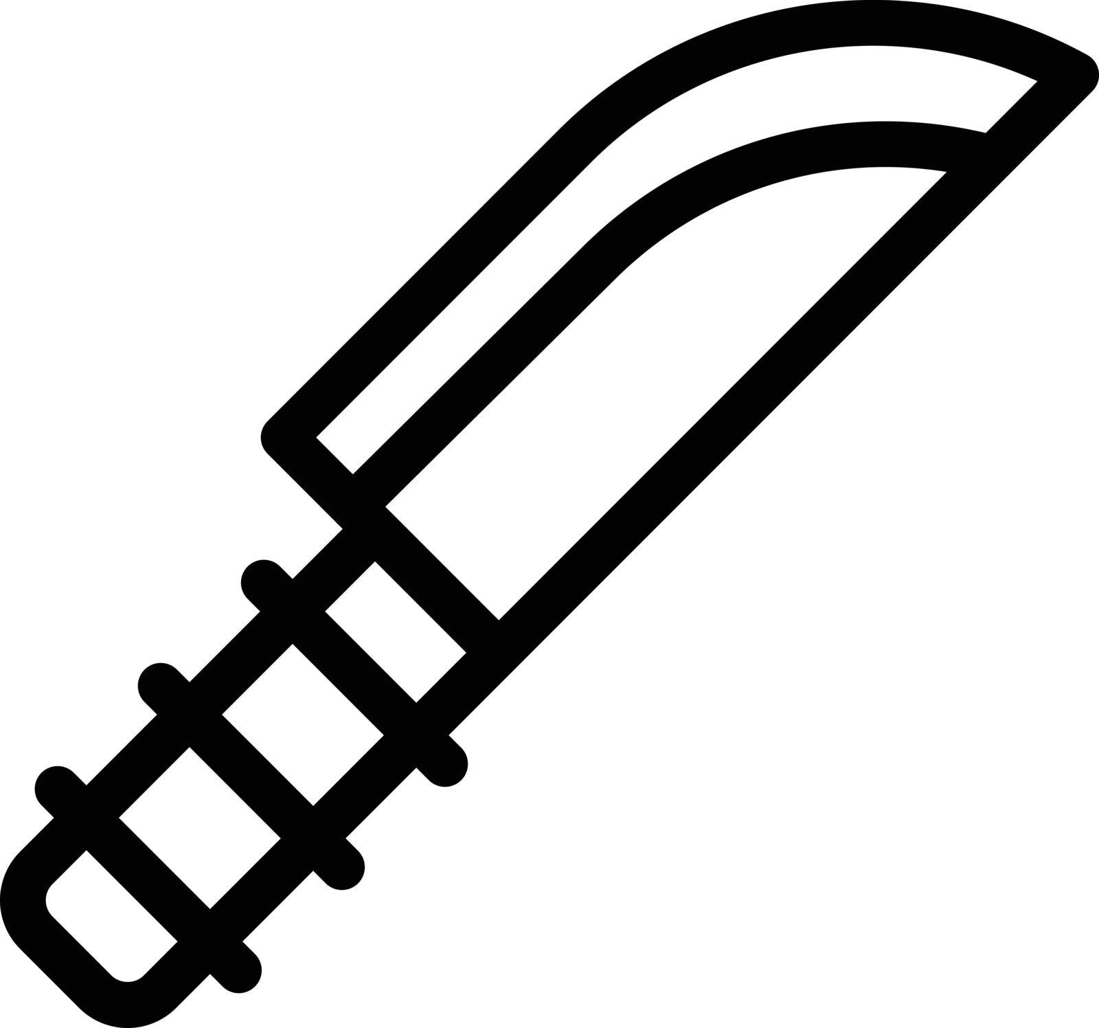 knife Vector illustration on a transparent background.Premium quality symbols.Thin line vector icon for concept and graphic design.