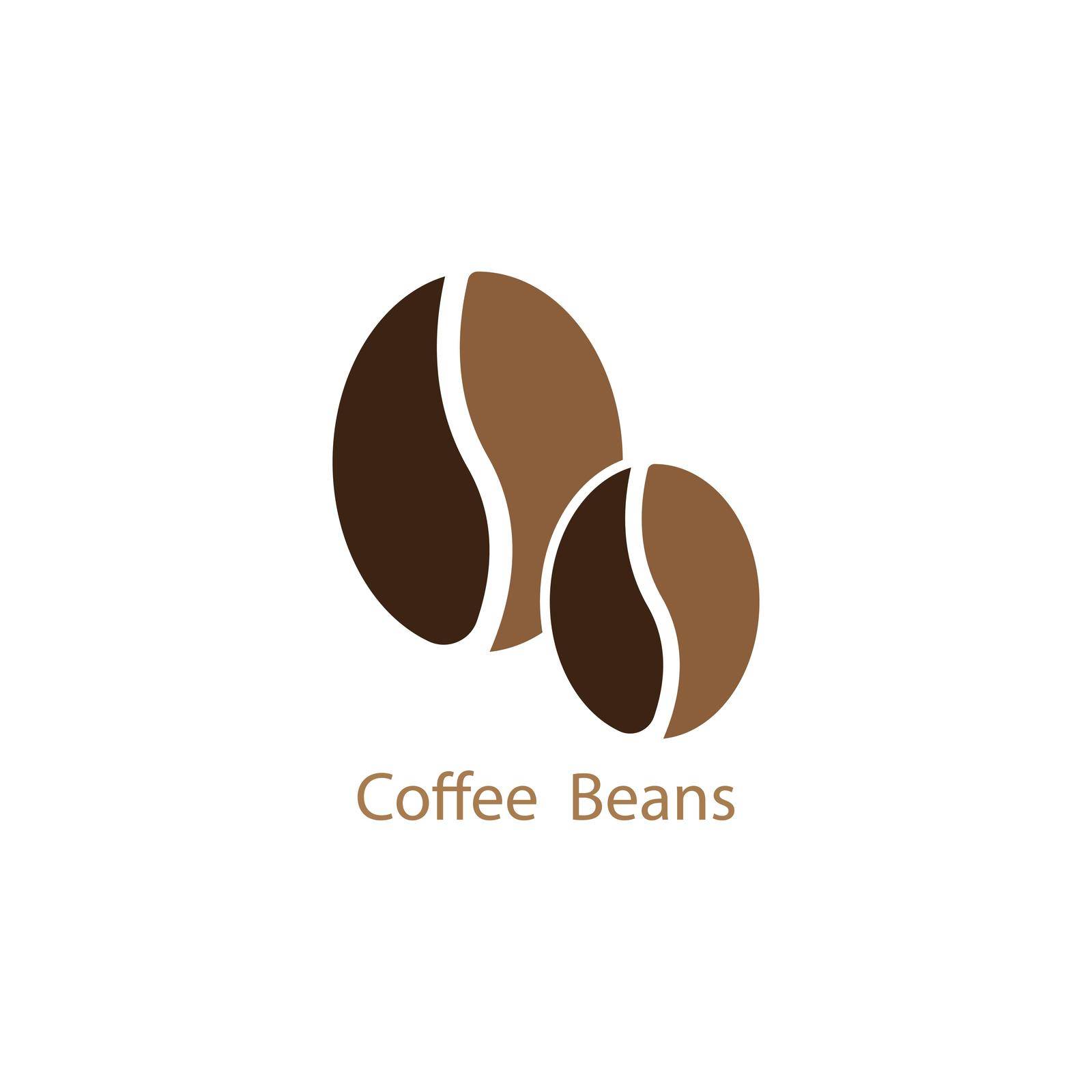 coffee bean icon vector illustration logo template.