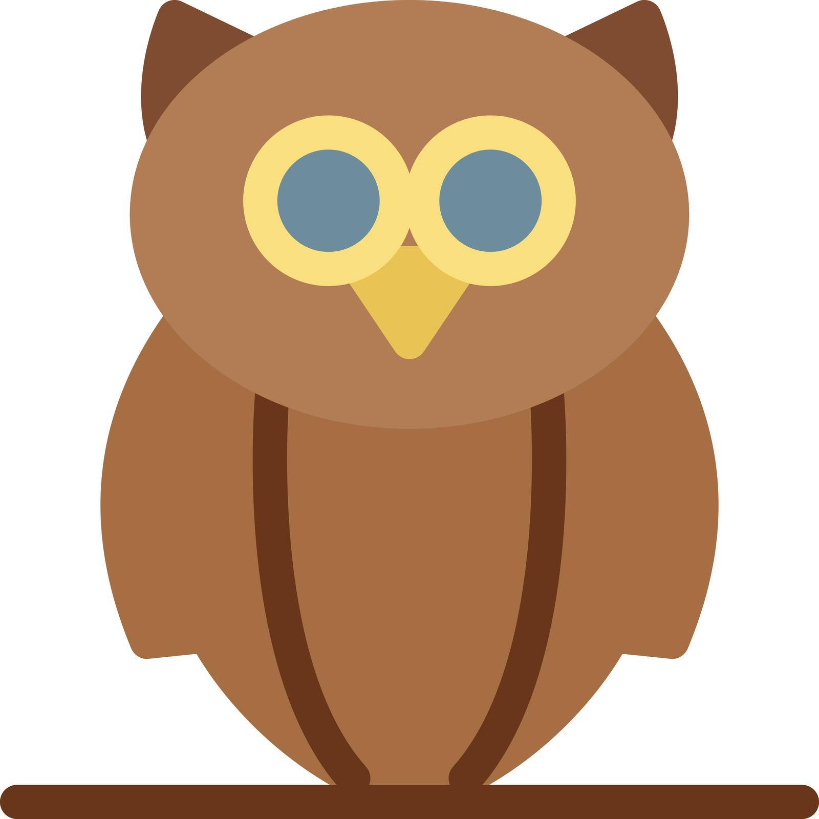 owl Vector illustration on a transparent background. Premium quality symmbols. Line Color vector icons for concept and graphic design.