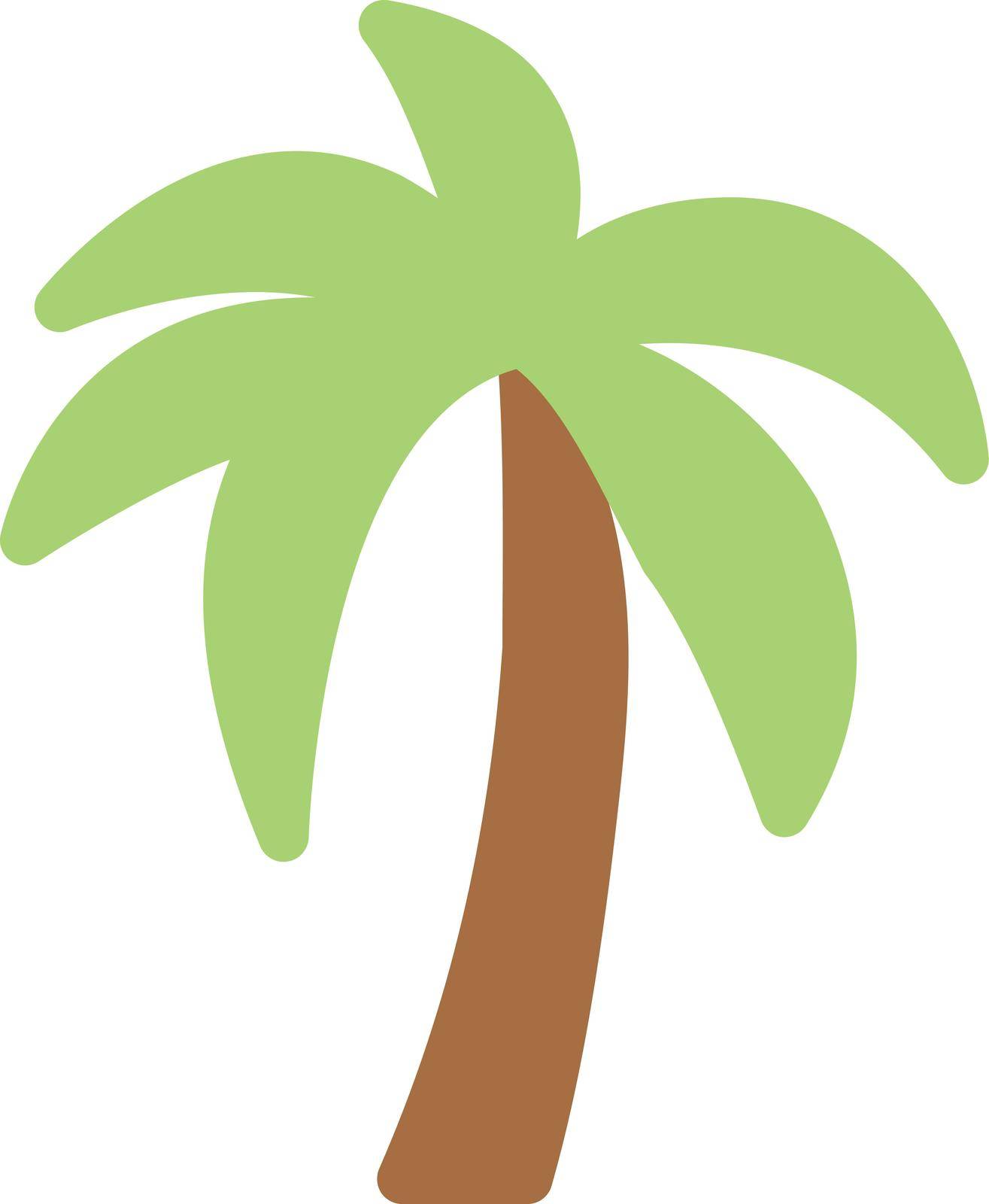 palm Vector illustration on a transparent background. Premium quality symmbols. Line Color vector icons for concept and graphic design.