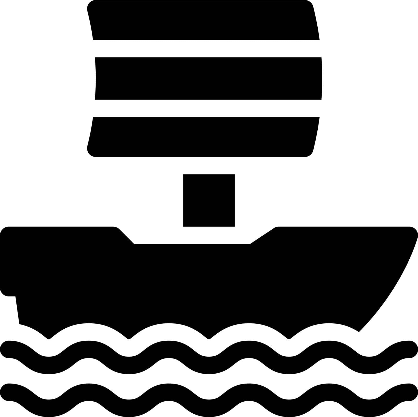 boat vector illustration on a transparent background.Premium quality symbols.Glyph icons for concept and graphic design.