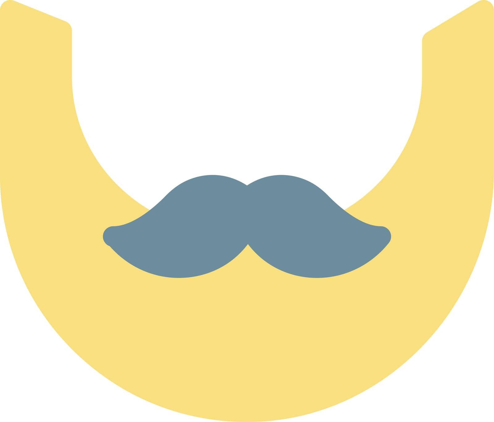 mustache Vector illustration on a transparent background. Premium quality symmbols. Line Color vector icons for concept and graphic design.